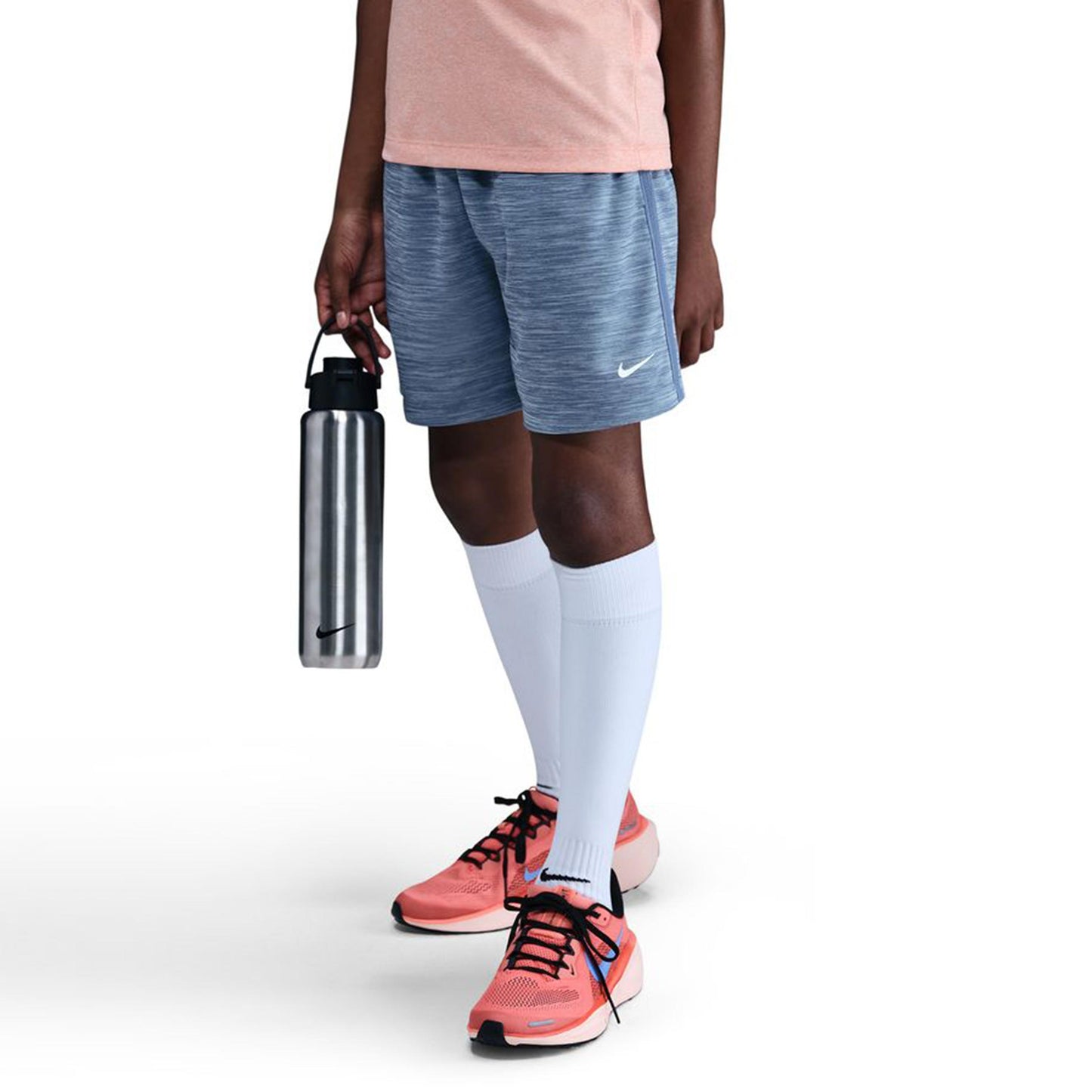 Nike Dri-Fit Multi High Rise Shorts Kids-Blue Grey