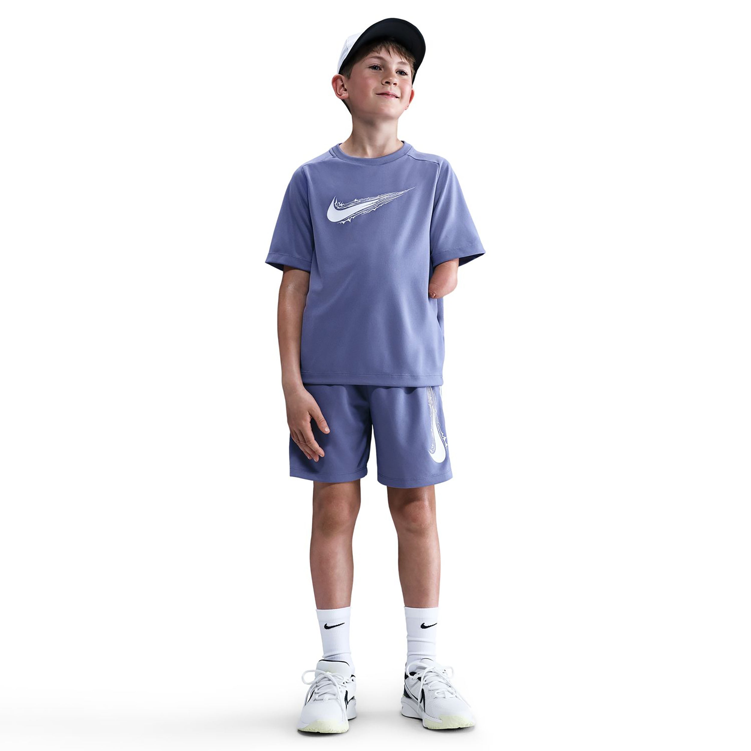 Nike Dri-Fit Multi Shorts Kids-Blue Grey