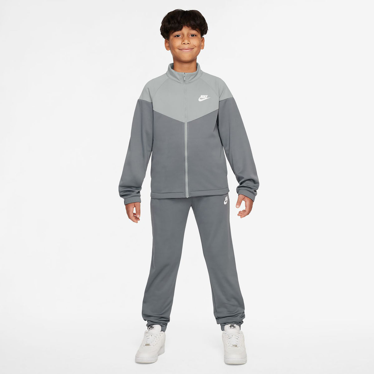 Nike Dri-Fit Full-Zip Tracksuit Kids-Grey