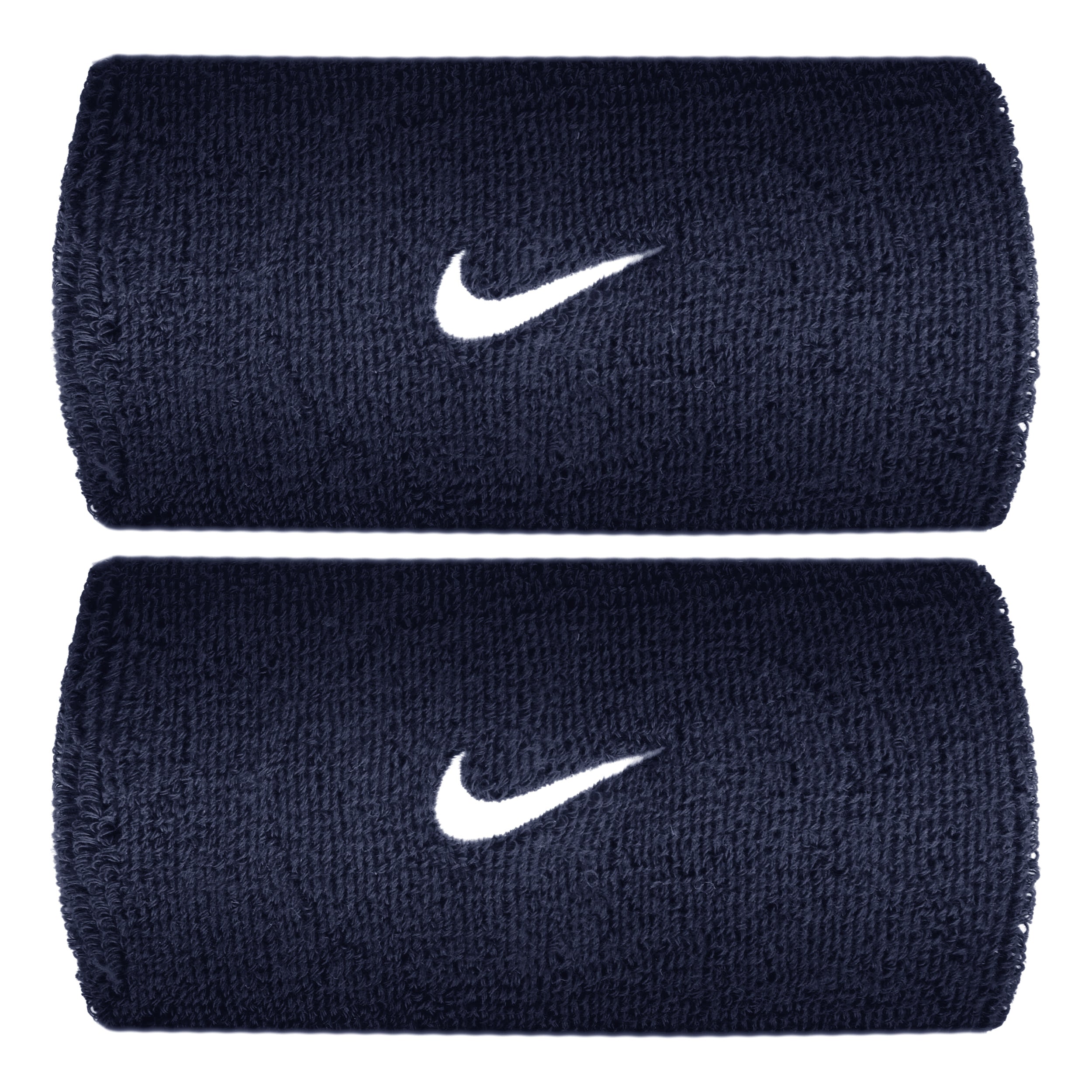 Nike Swoosh Classic Doublewide Schweißband lang - dunkelblau, weiß
