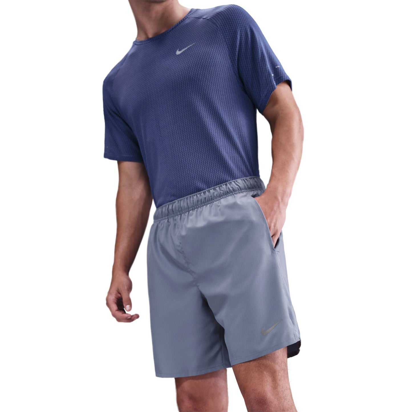 Nike Challenger 7in Brief-Lined Running shorts Men - blue grey, silver