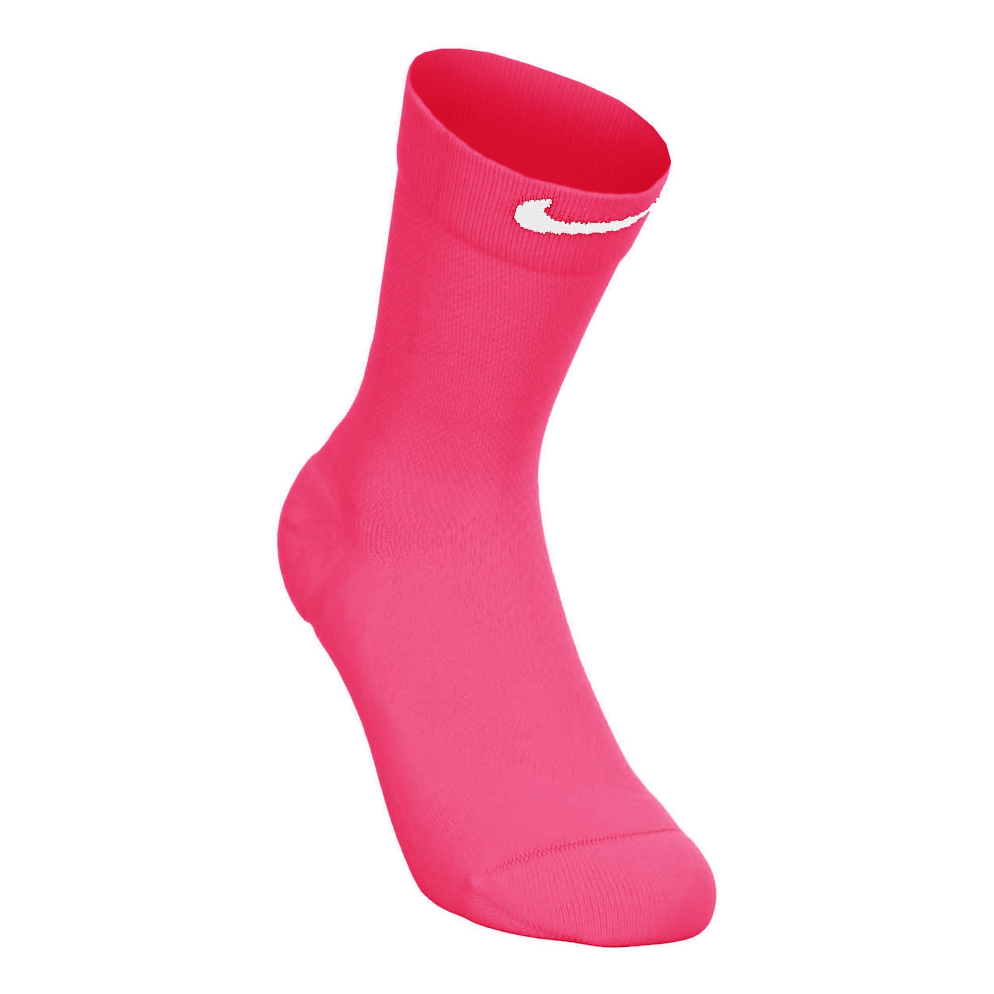 Nike Fast Midweight Crew Running Socks-Pink,Black