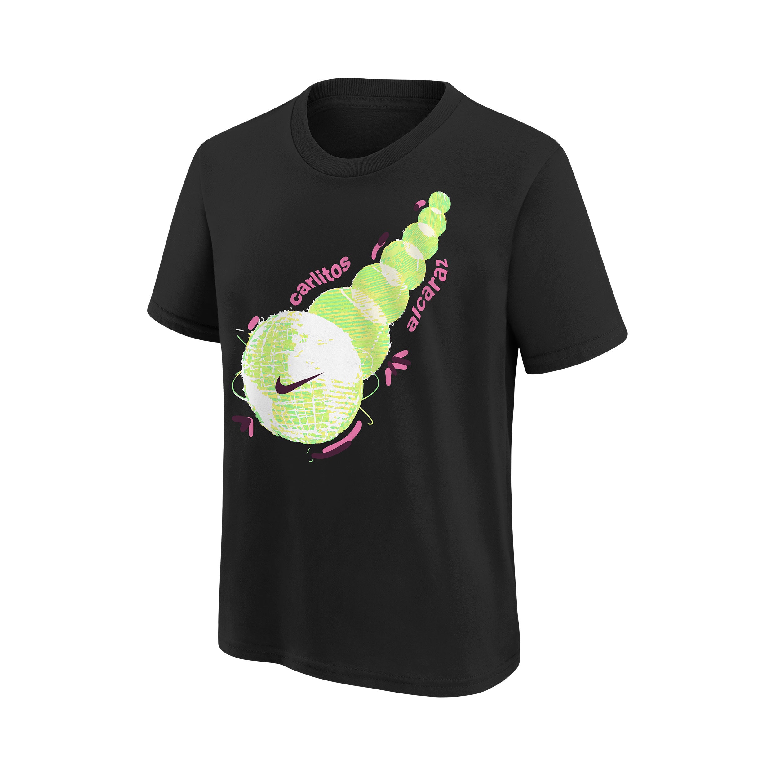Carlos Alcaraz T-Shirt Boys-Black | Tennis-Point