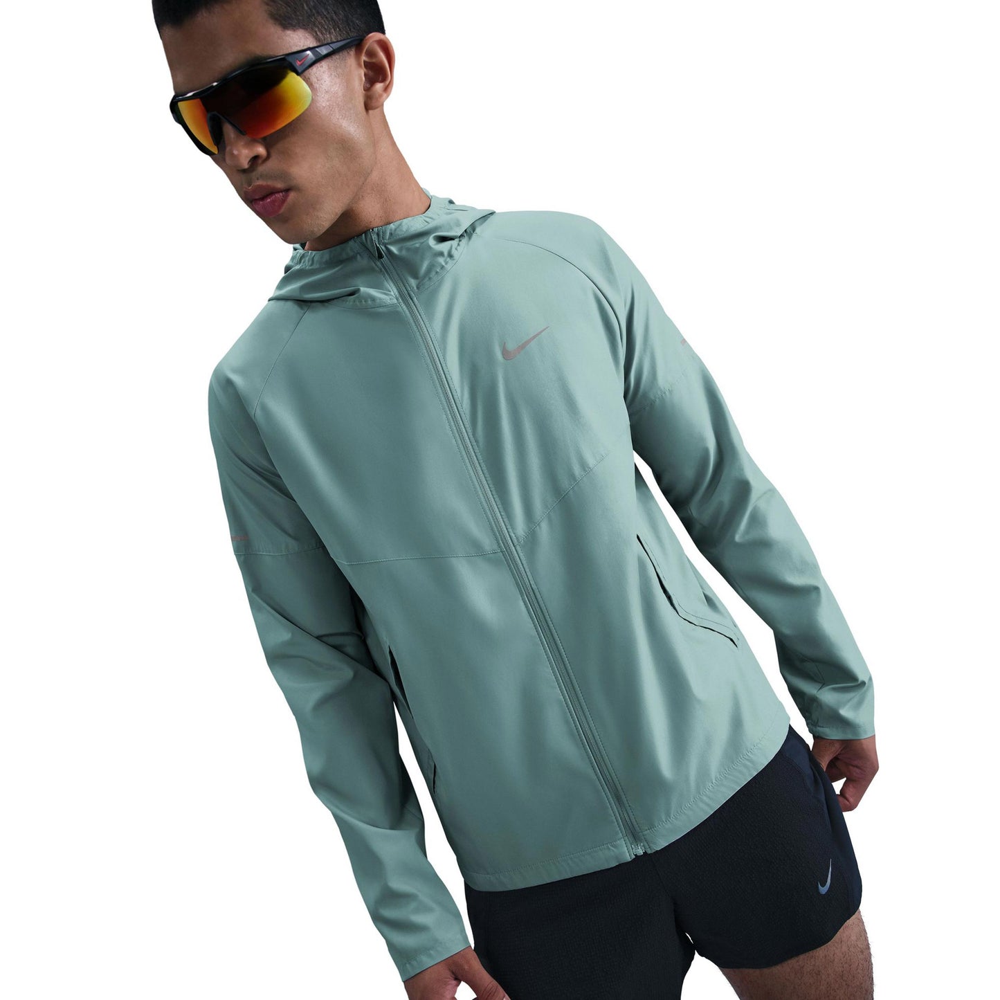 Nike Miler Running jacket Men - turquoise, silver