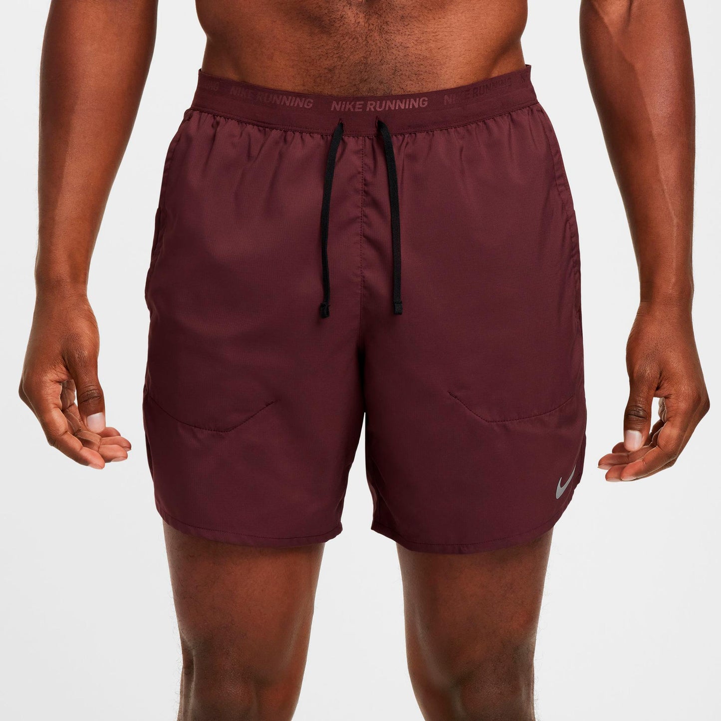 Nike Dri-Fit Stride 7in Brief-Lined Shorts - dark red, black