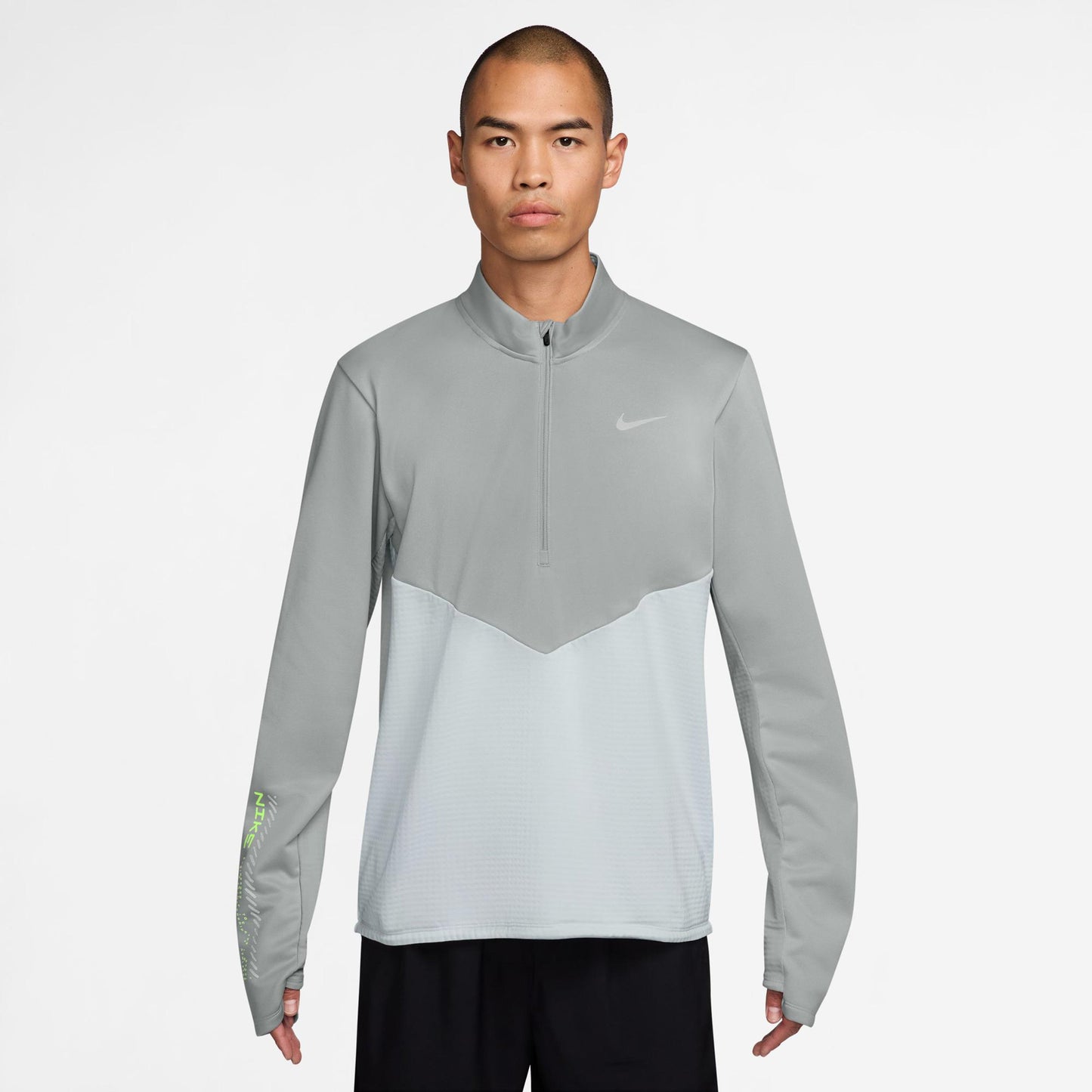 Nike Pacer Winterized Half-Zip Running shirt Men - grey, silver