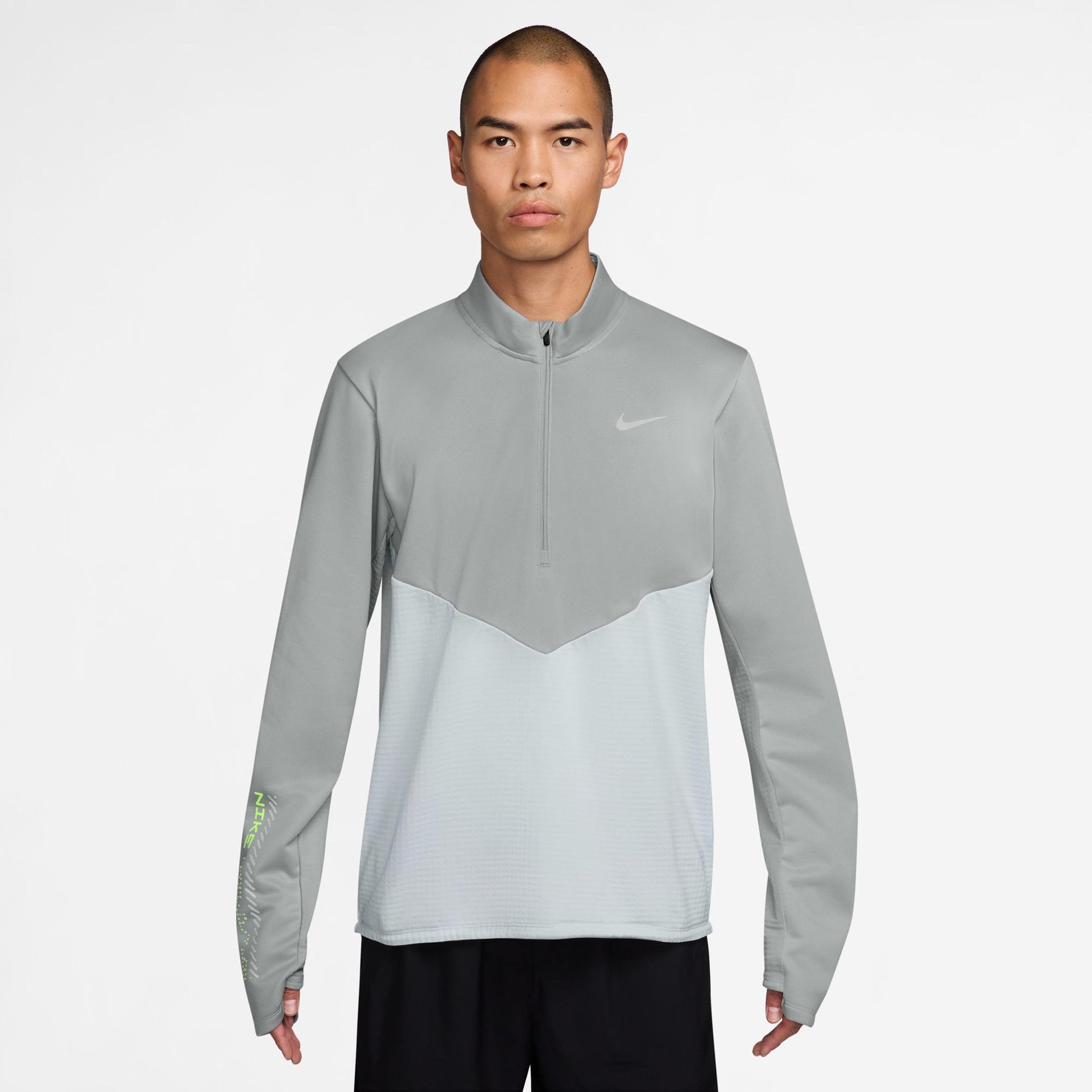 Nike Pacer Winterized Half-Zip Running shirt Men - grey, silver