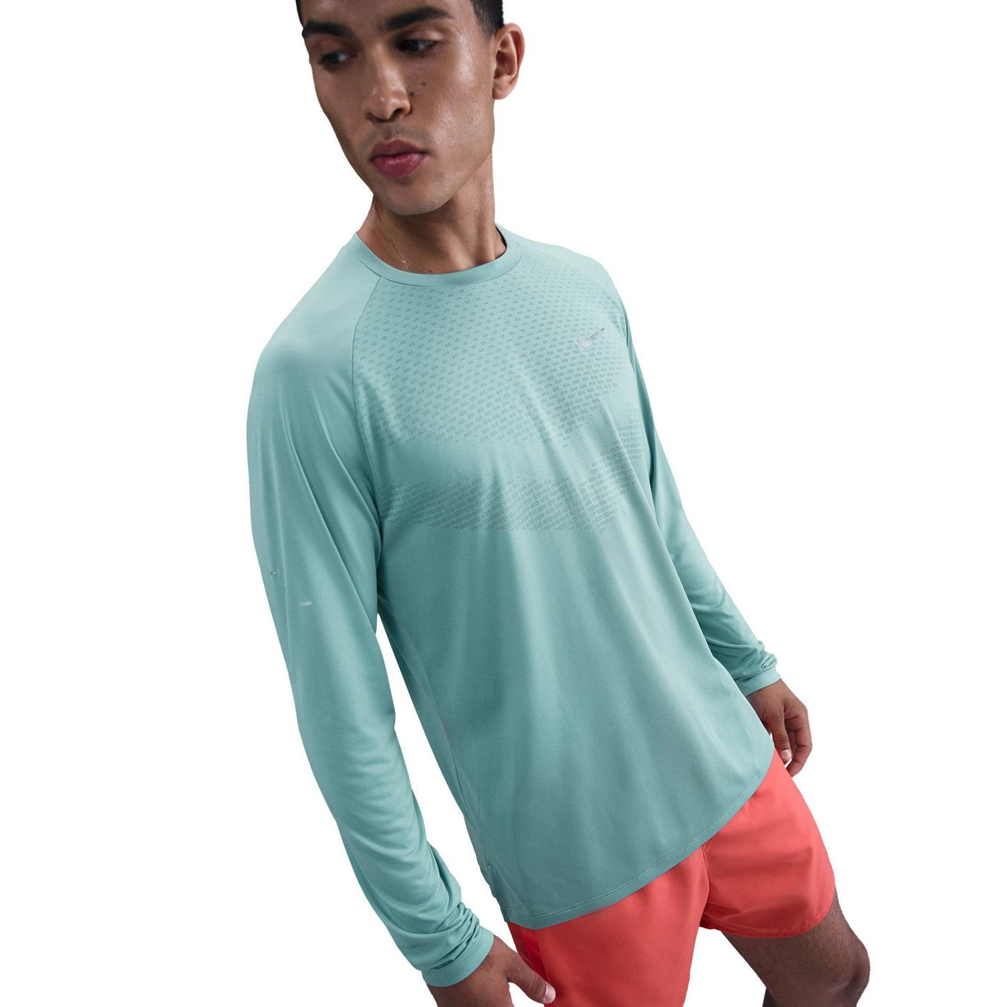 Nike Stride Running shirt Men - turquoise, silver