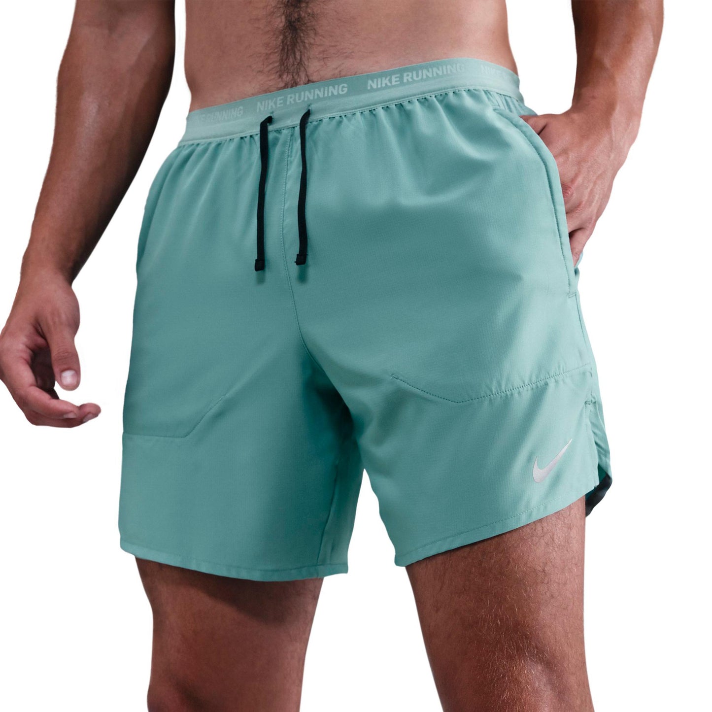 Nike Dri-Fit Stride 7in Brief-Lined Shorts - turquoise, black