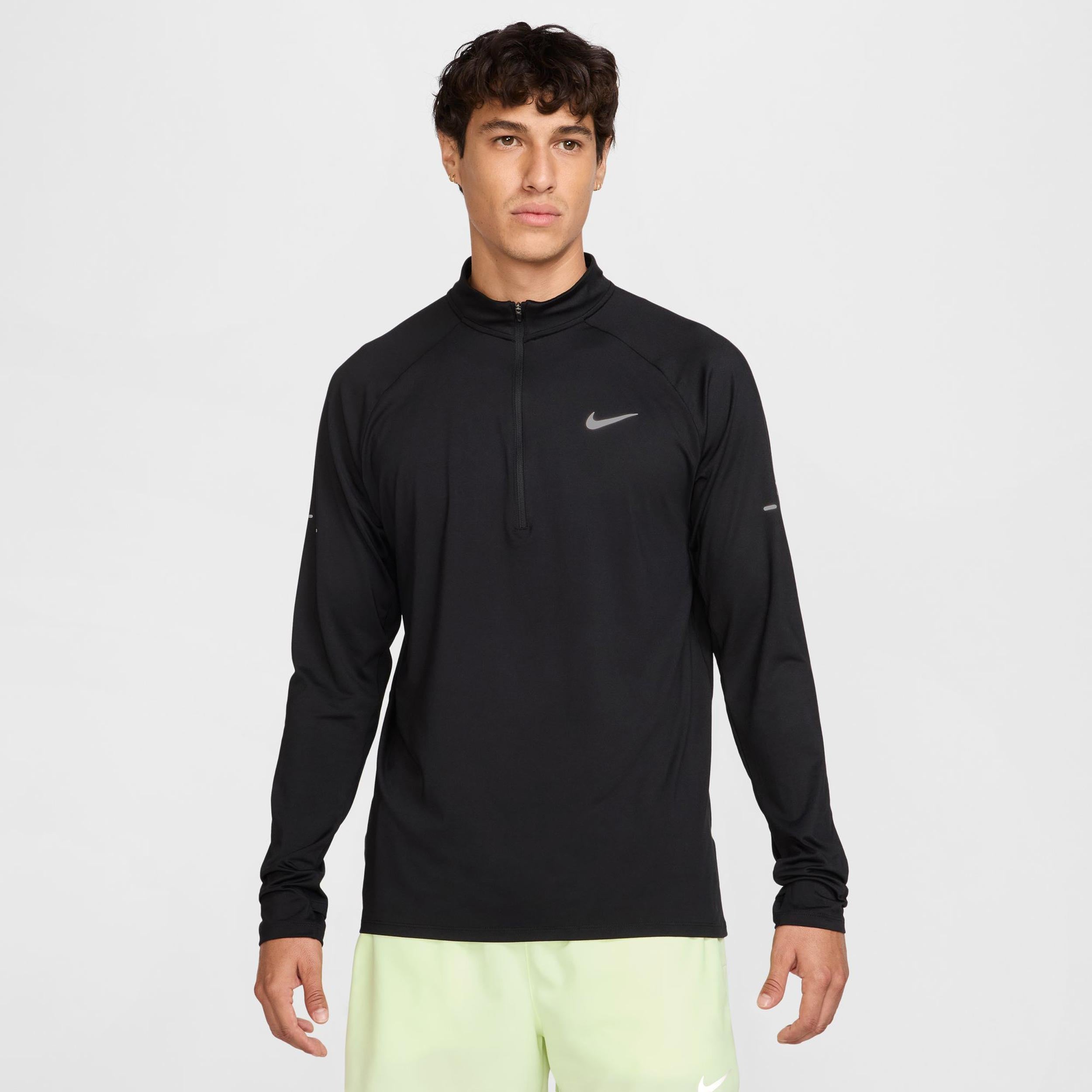 Nike Stride Laufshirt Herren - schwarz, silber
