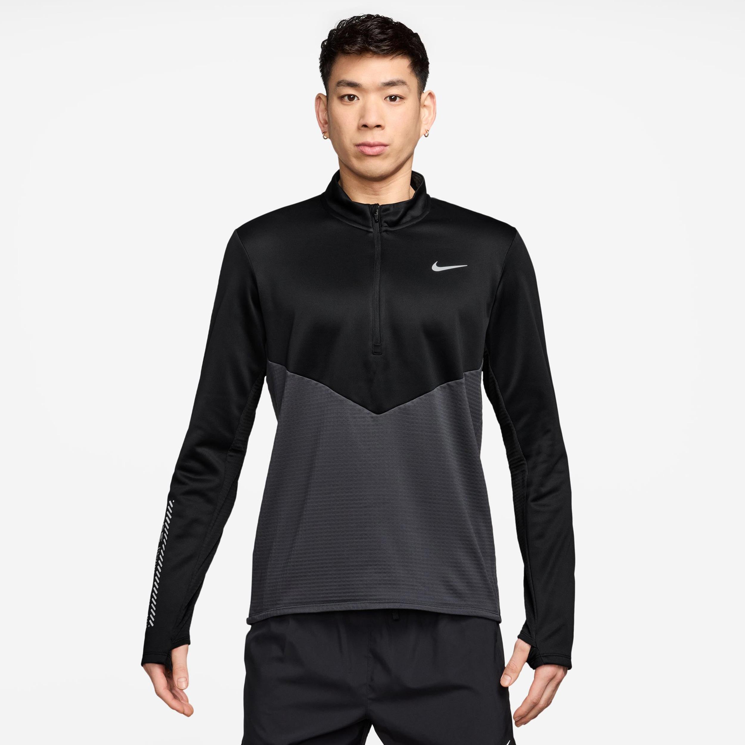 Nike Pacer Winterized Half-Zip Laufshirt Herren - anthrazit, schwarz