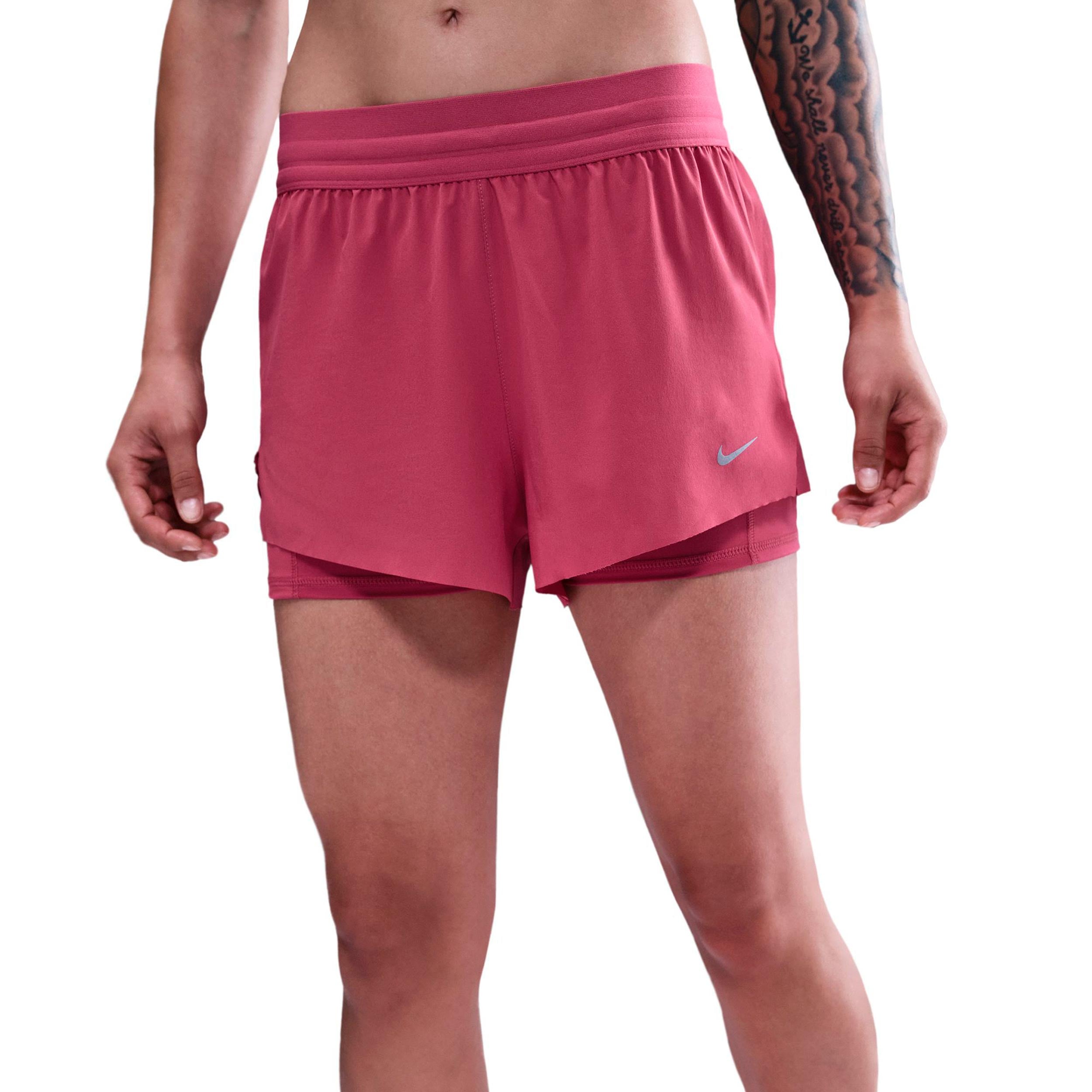 Nike Swift Running shorts Women - berry, silver