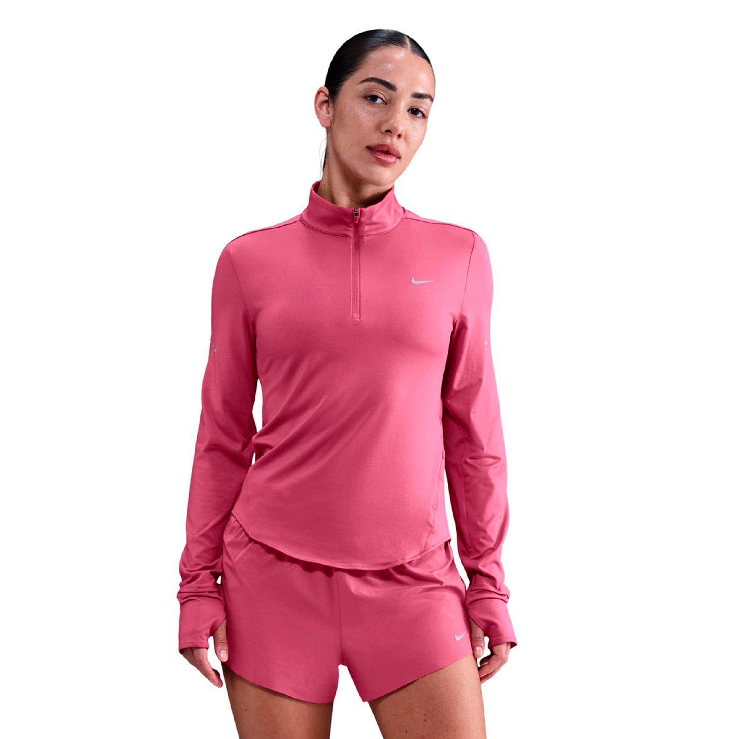 Nike Swift Laufshirt Damen - berry, silber