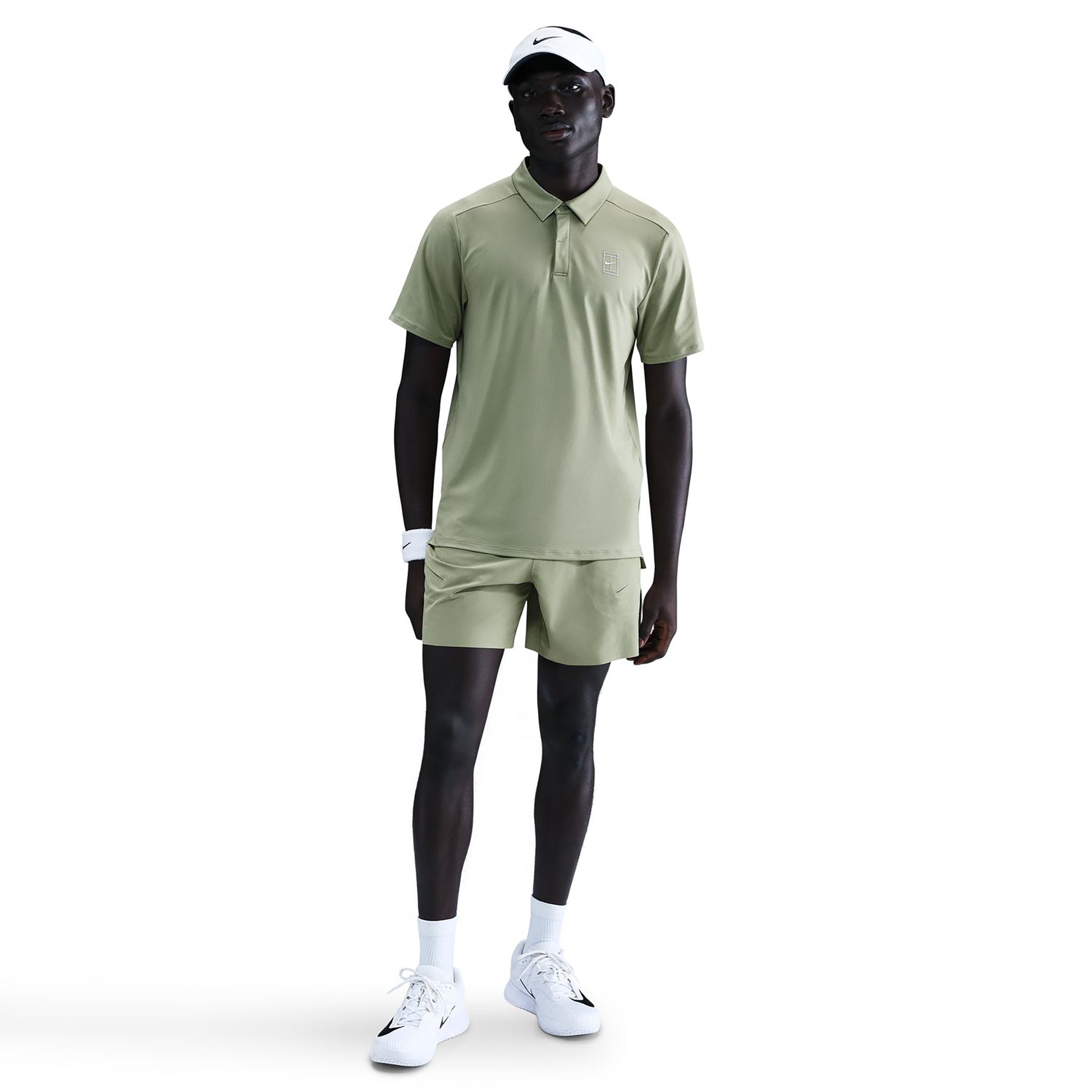 Nike Court Dri-FIT Advantage Polo Men - olive, white