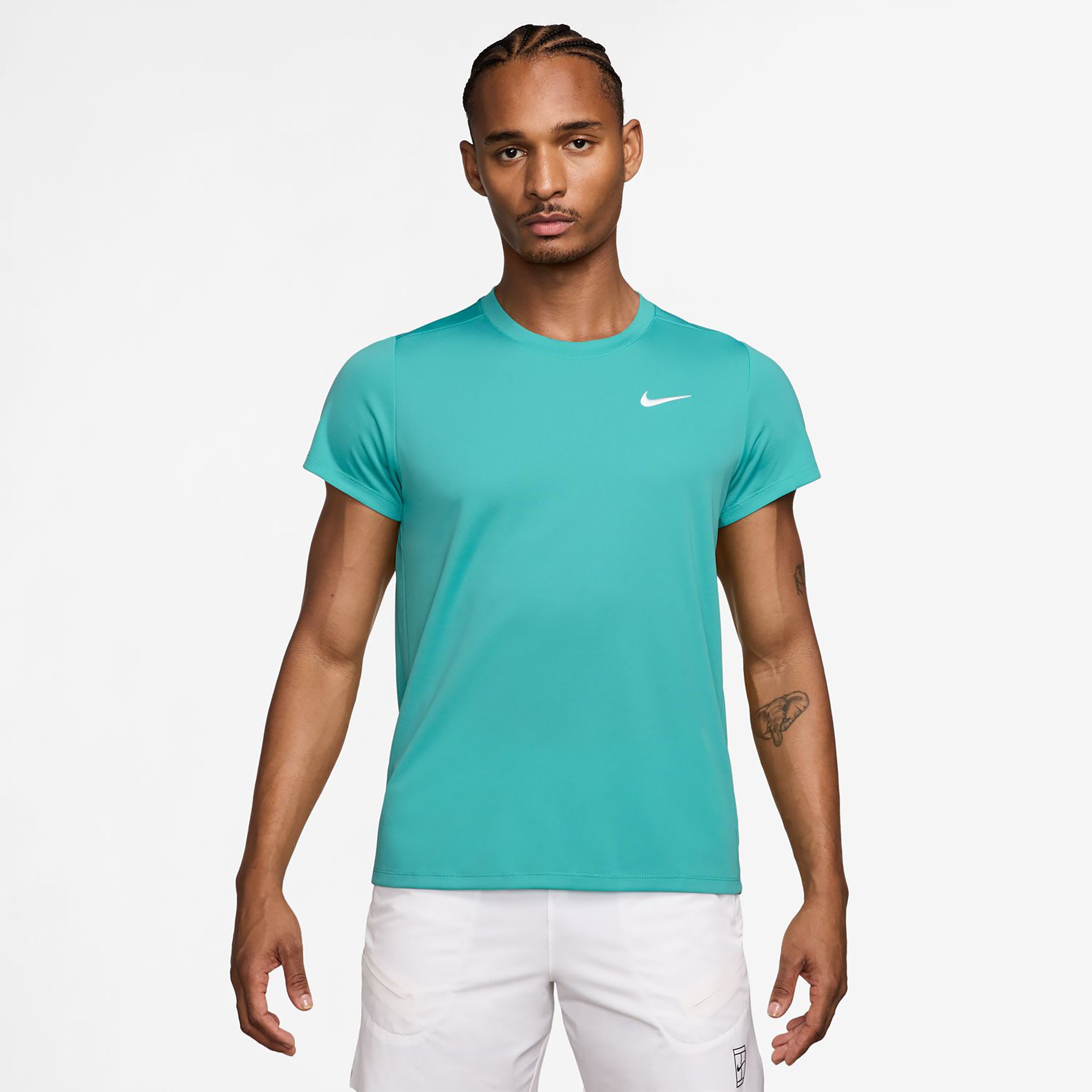 Nike Court Victory Dry T-Shirt Men - turquoise, white