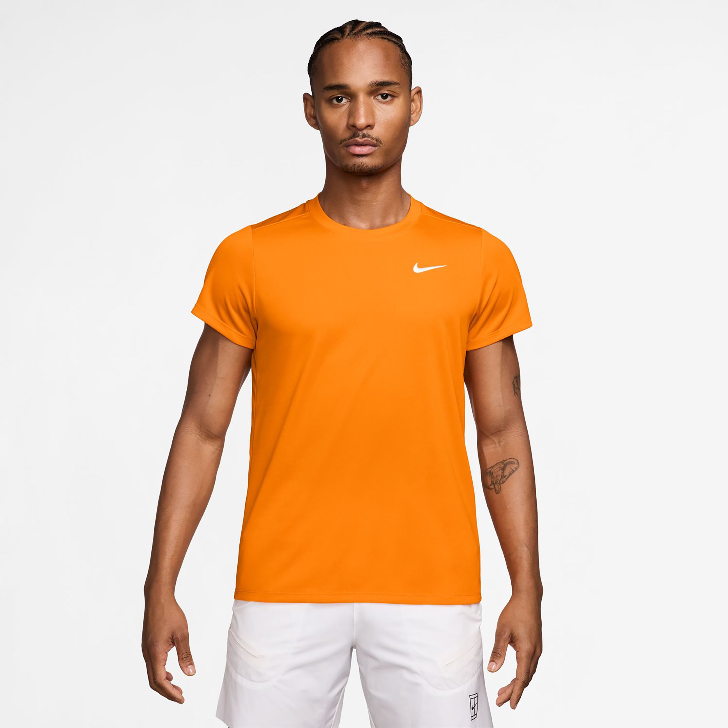 Nike Court Victory Dry T-Shirt Herren - orange, weiß