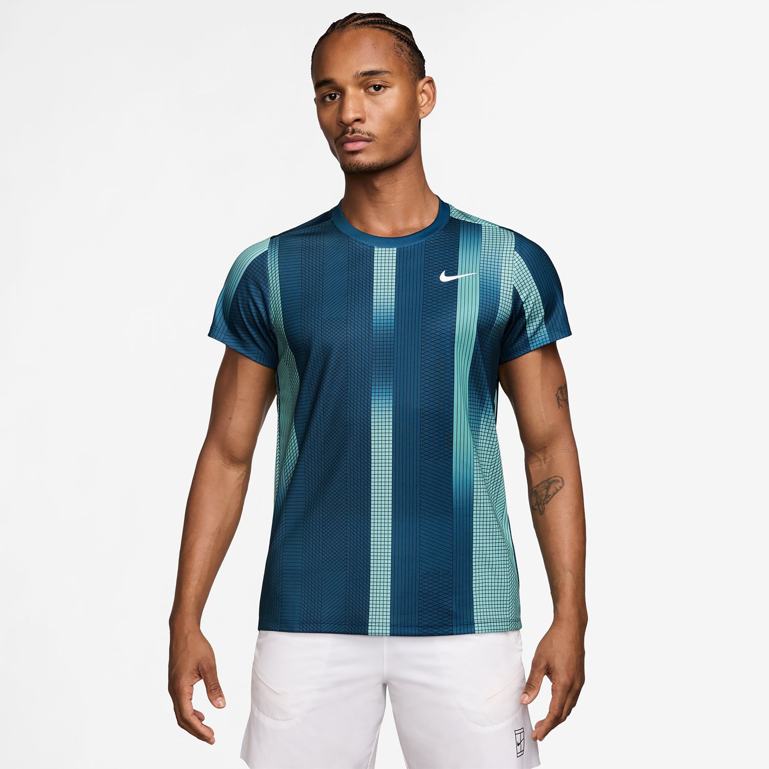 Nike Court Victory Dri-Fit Print T-Shirt Men - petrol, white
