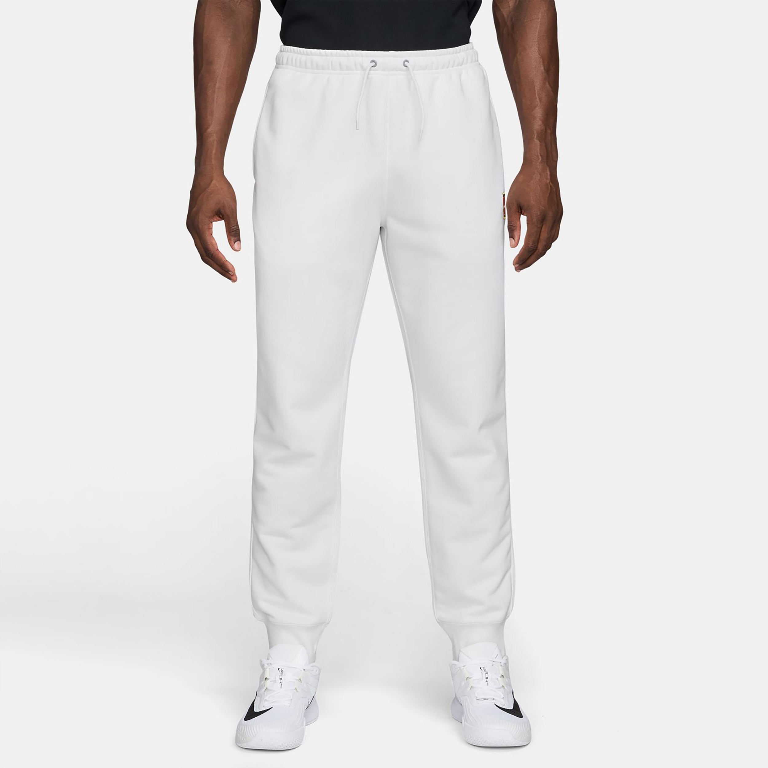 Nike Court Dri-Fit Heritage Fleece Trainingshose Herren-weiß