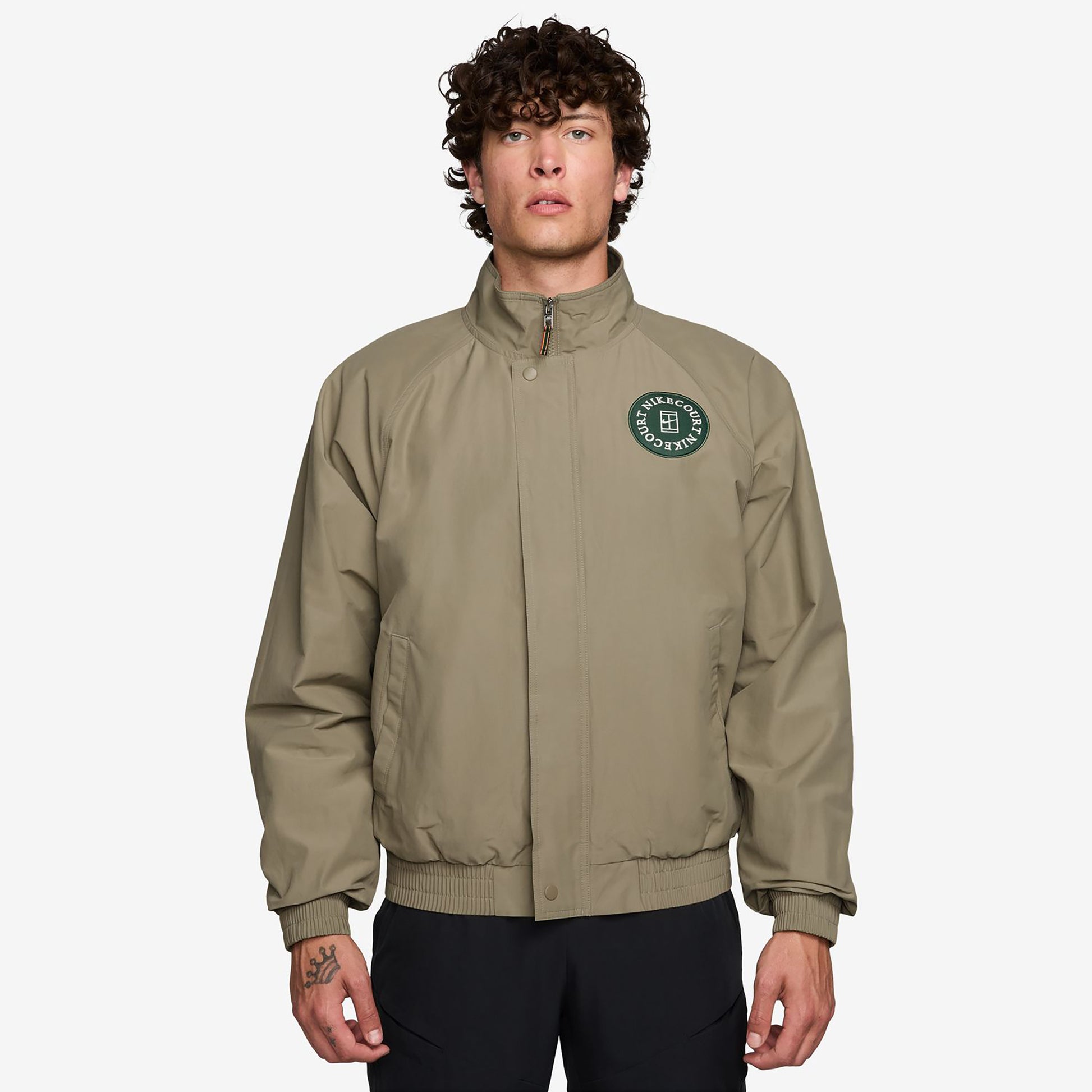 Nike Court Heritage Outdoor-Jacke Herren - oliv, dunkelgrün