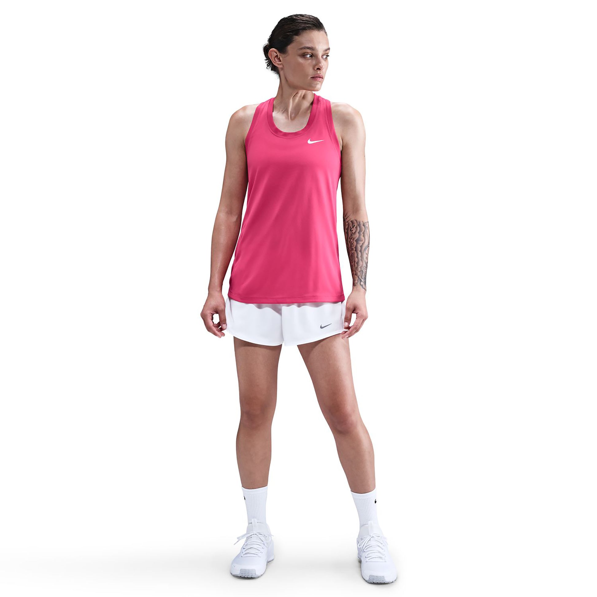 Nike Dri-Fit Regular Racerback Tank top Women - berry, white