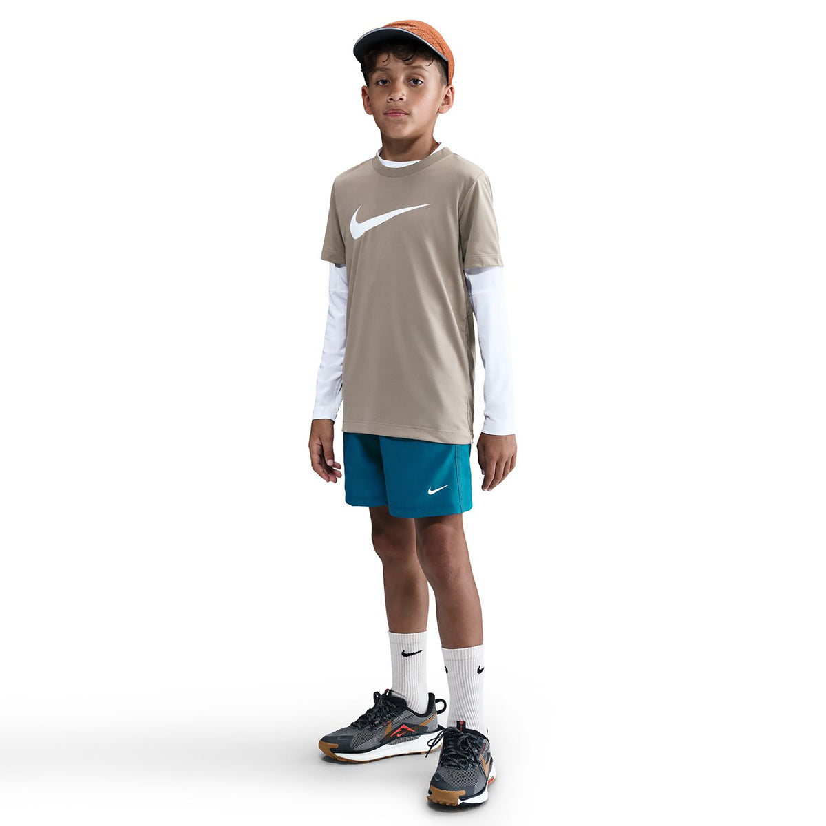 Nike Big Shorts Jungen - blau, weiß