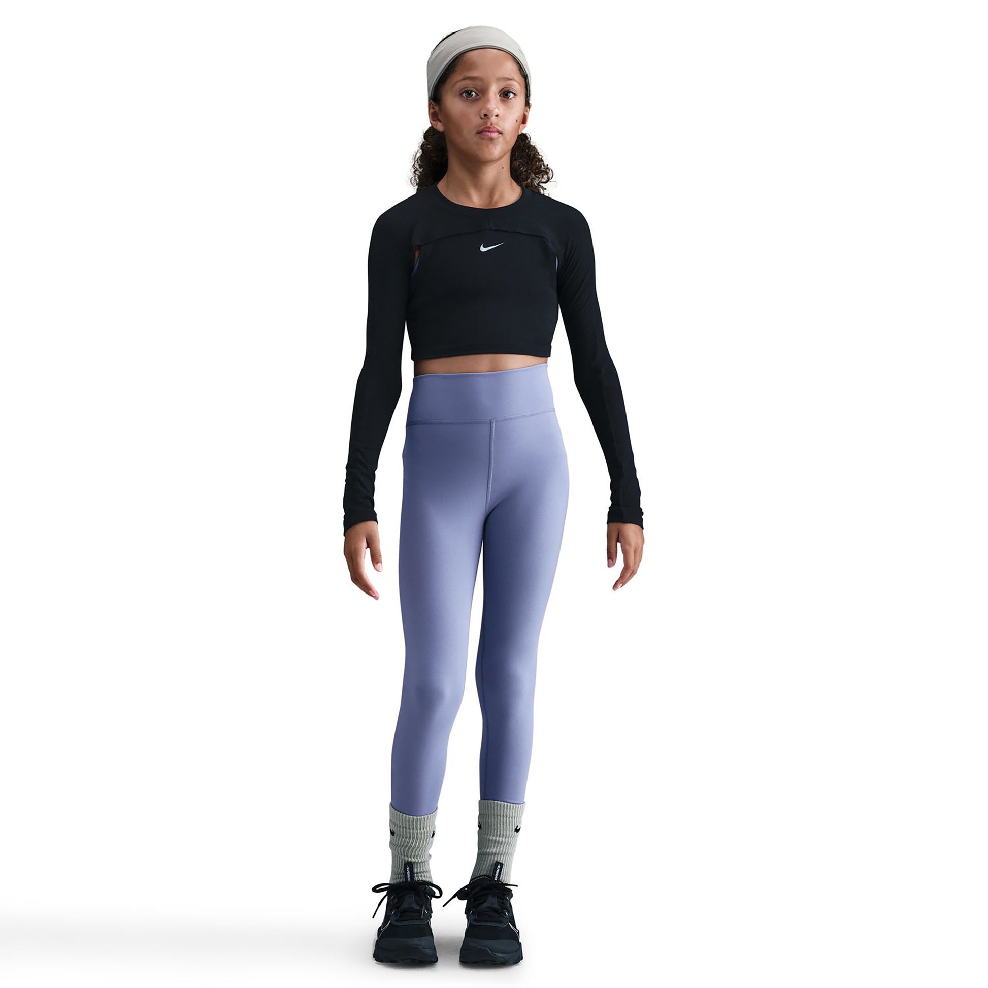 Nike Dri-FIT One All Over Print Tight Girls - blue grey, white