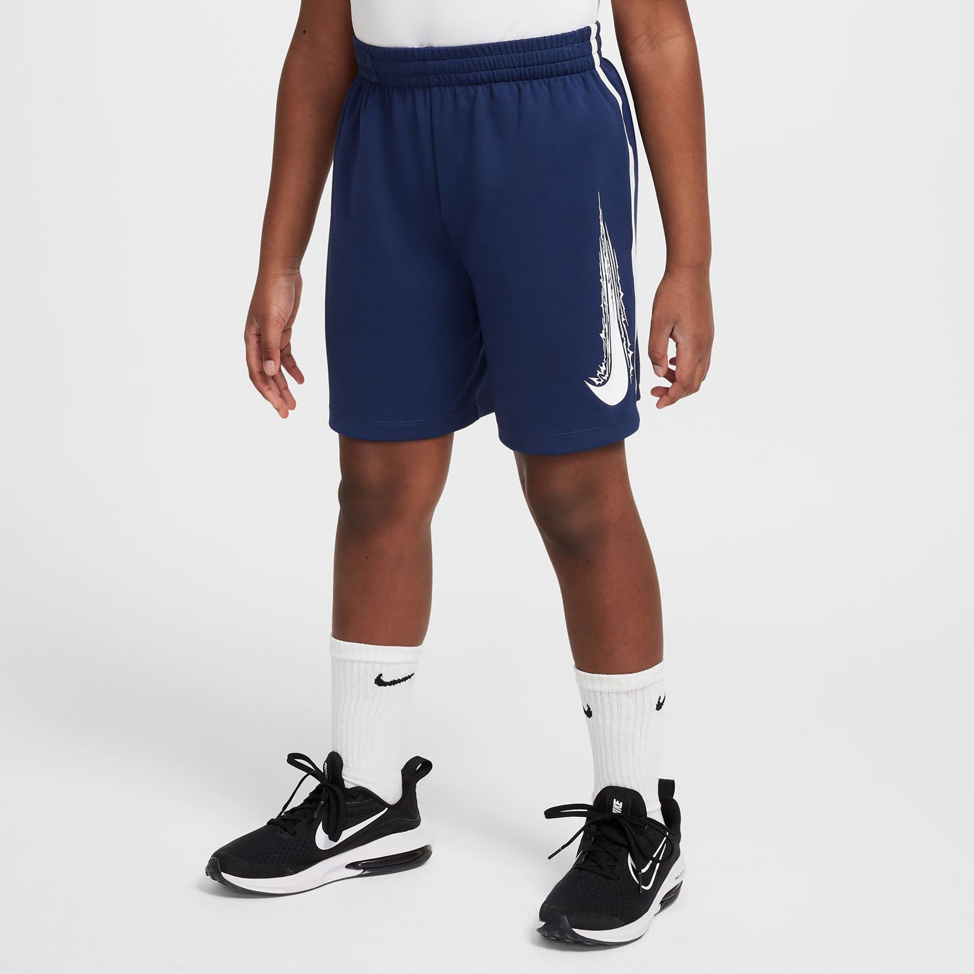 Nike Dri-Fit Multi Shorts Kids - dark blue, white