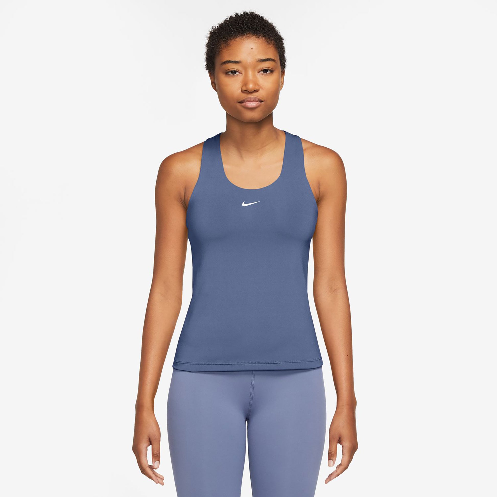 Nike Dri-Fit Swoosh Tank-Top Damen - blau, weiß