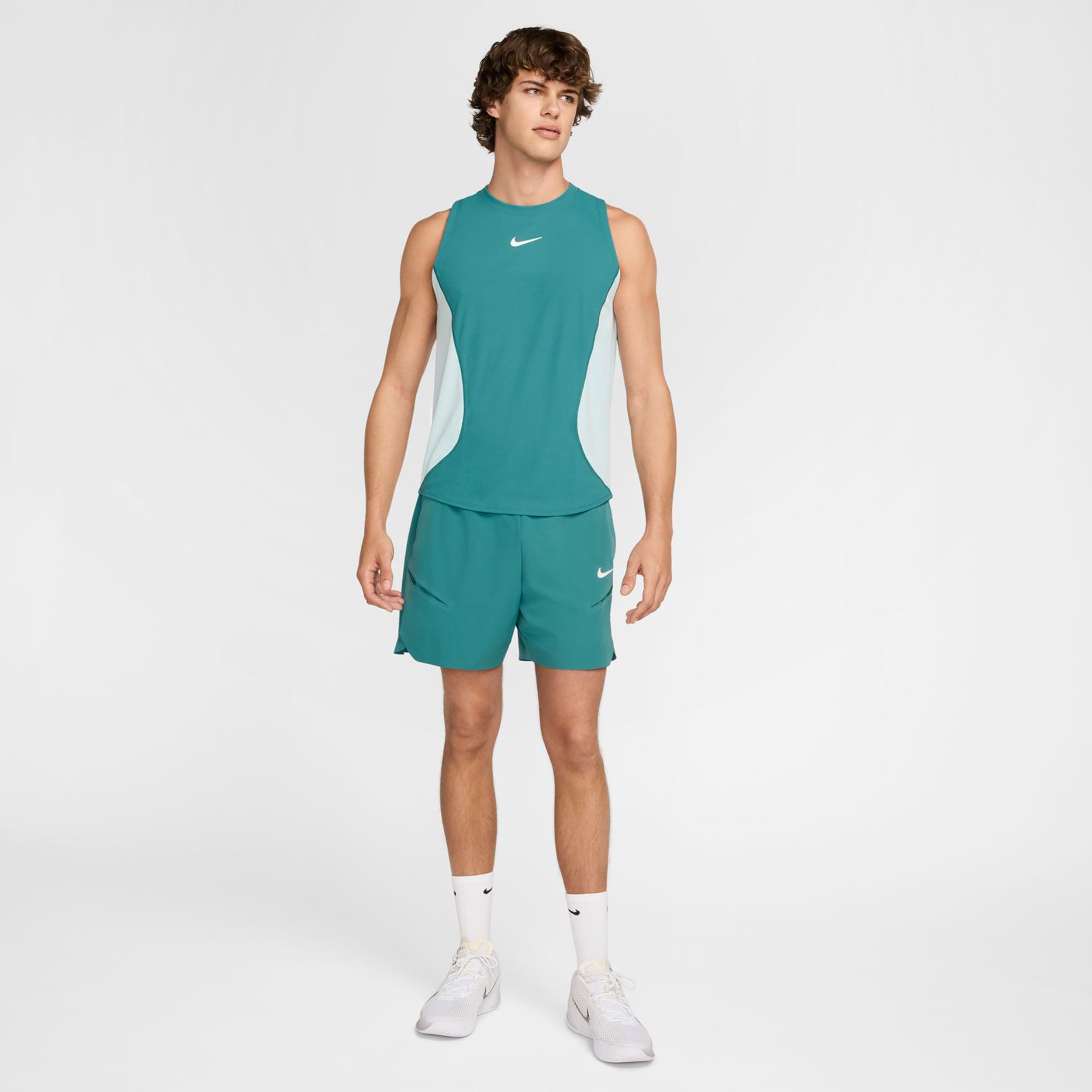 Court Dri-Fit Advantage Slam Tank Top Men-Petrol,White | Tennis-Point