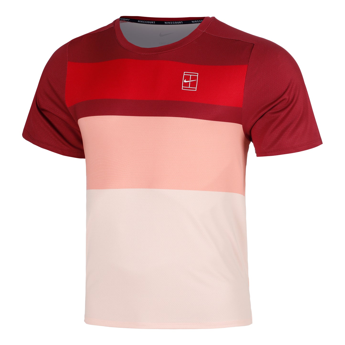 Nike Court Dri-Fit Advantage T-Shirt Herren-Rot,Koralle