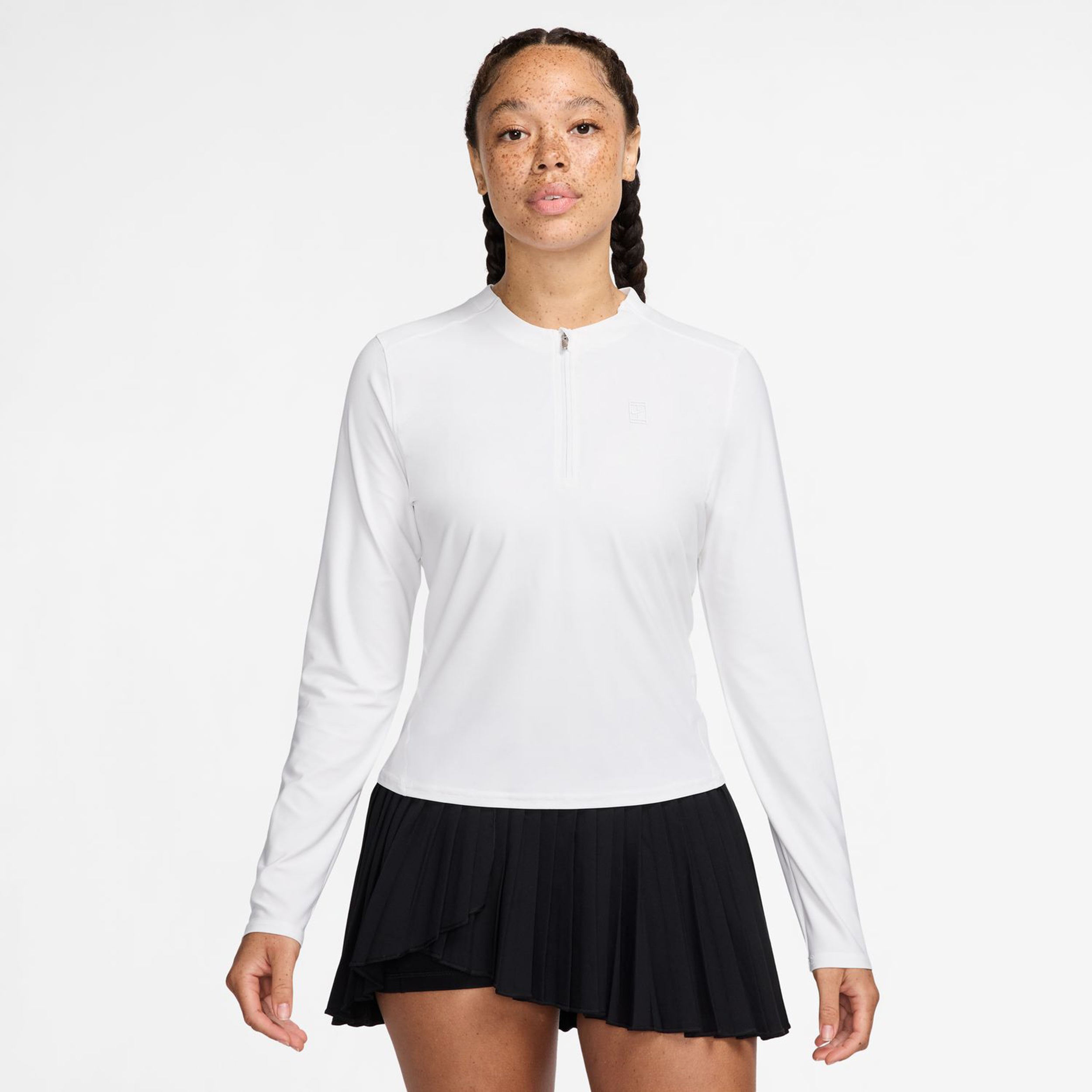 Nike Court Dri-Fit Advantage Longsleeve Damen-Weiß,Weiß