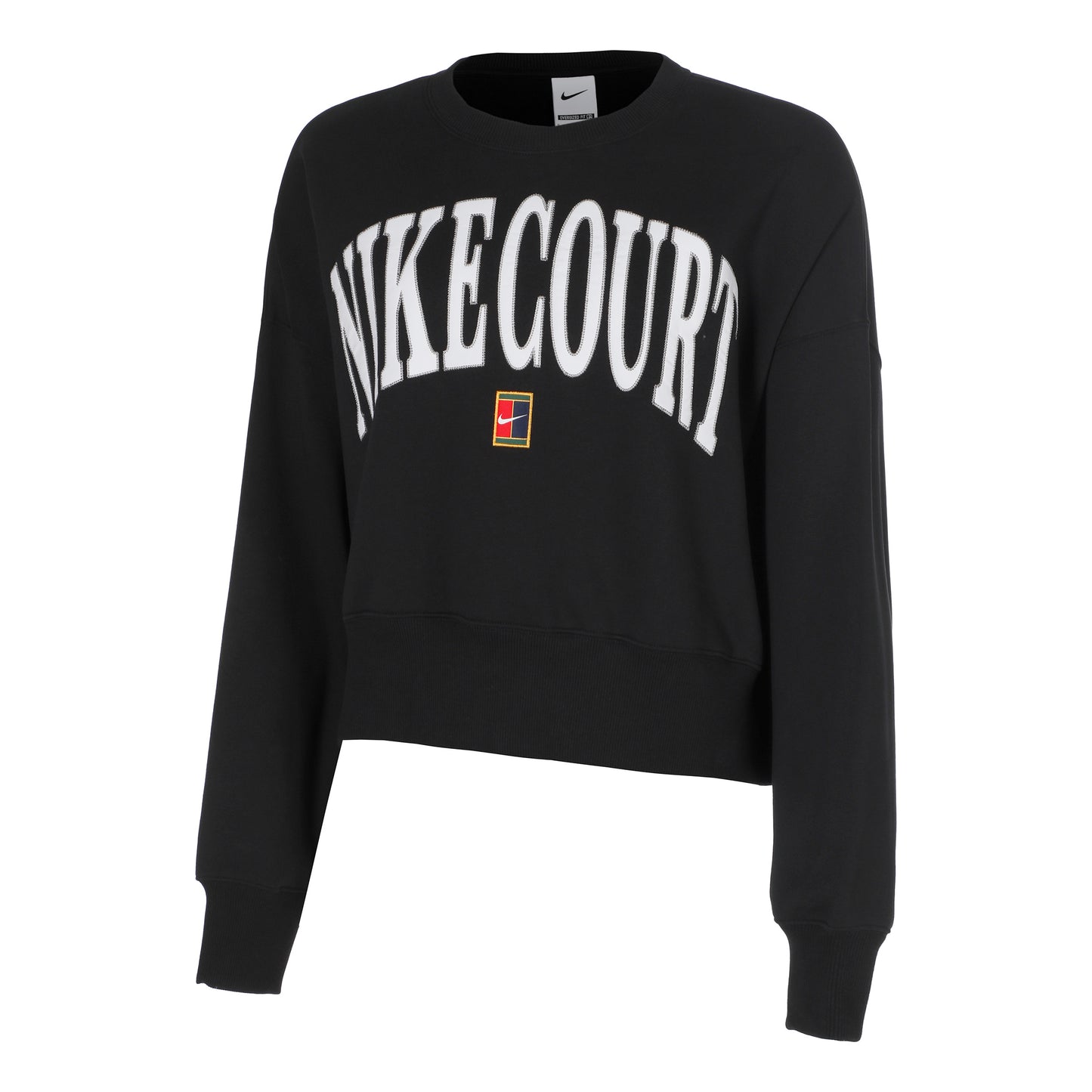 Nike Court Phoenix Fleece Crew Heritage Sweatshirt Damen-Schwarz,Schwarz