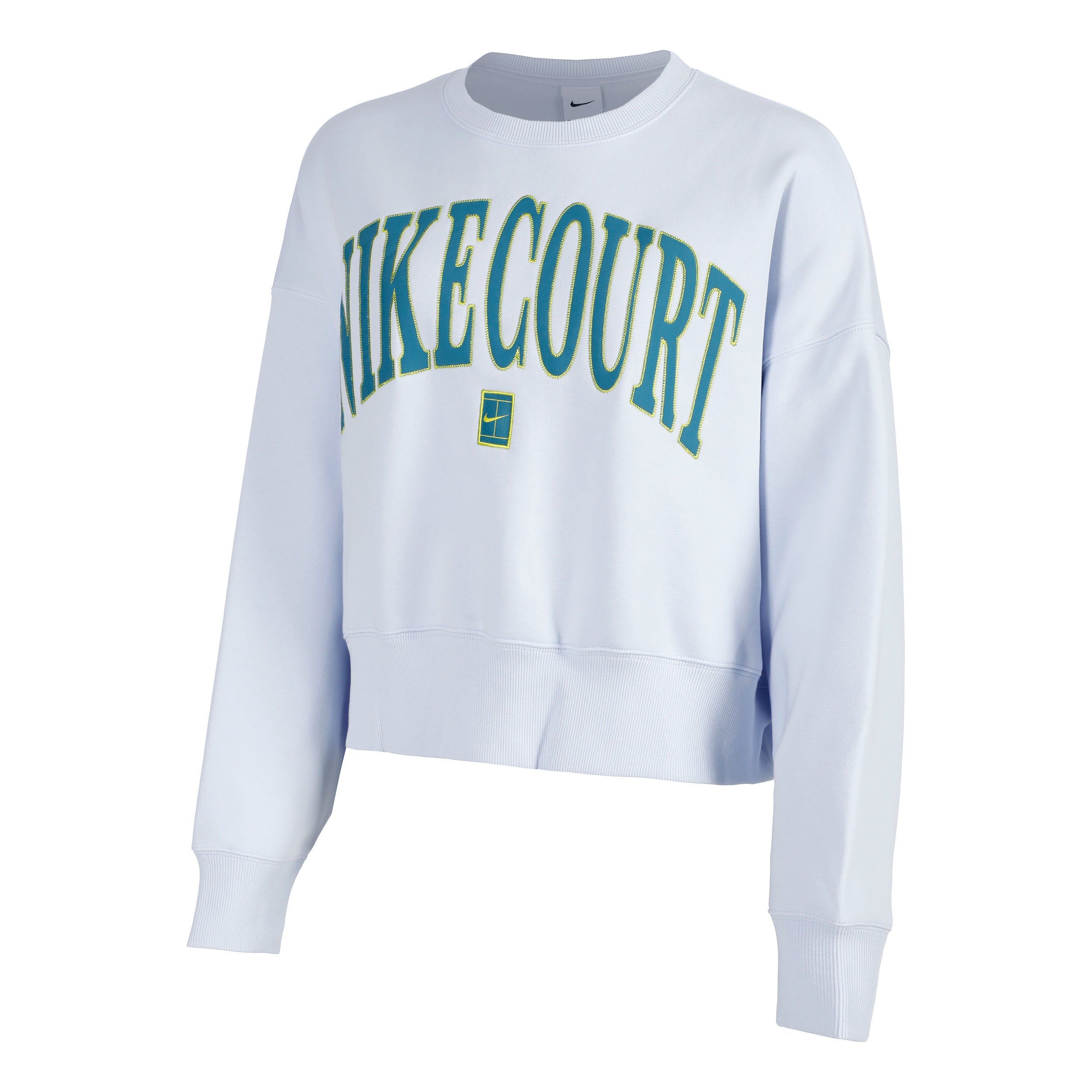 Nike Court Heritage Phoenix Fleece Oversized Crew High Rise Sweatshirt Damen - hellgrau,
