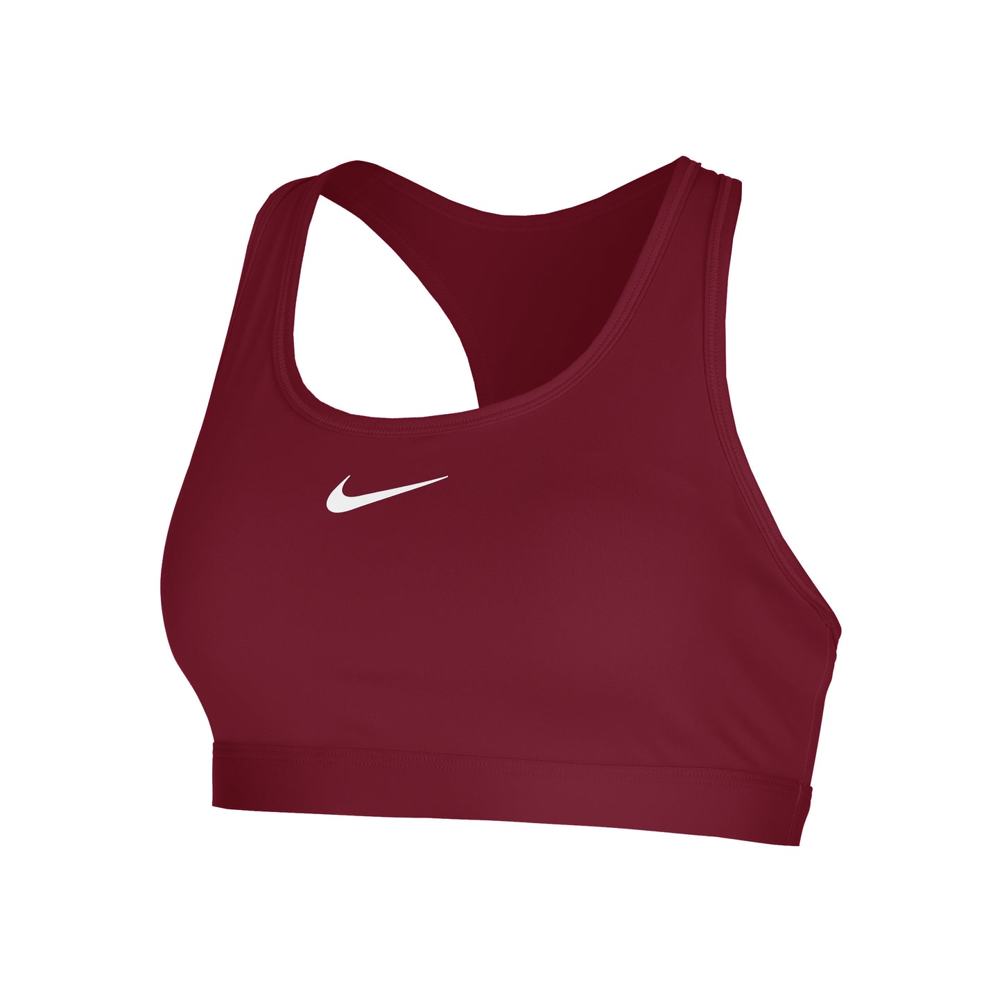 Nike Swoosh Medium Sport-BH Damen - dunkelrot, weiß