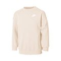 Club Fleece Oversized Crew Sweatshirt Mädchen-Beige,Weiß