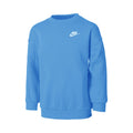 Club Fleece Oversized Crew Sweatshirt Mädchen-Blau,Weiß