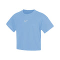 Boxy Essential T-Shirt Mädchen - blaugrau,