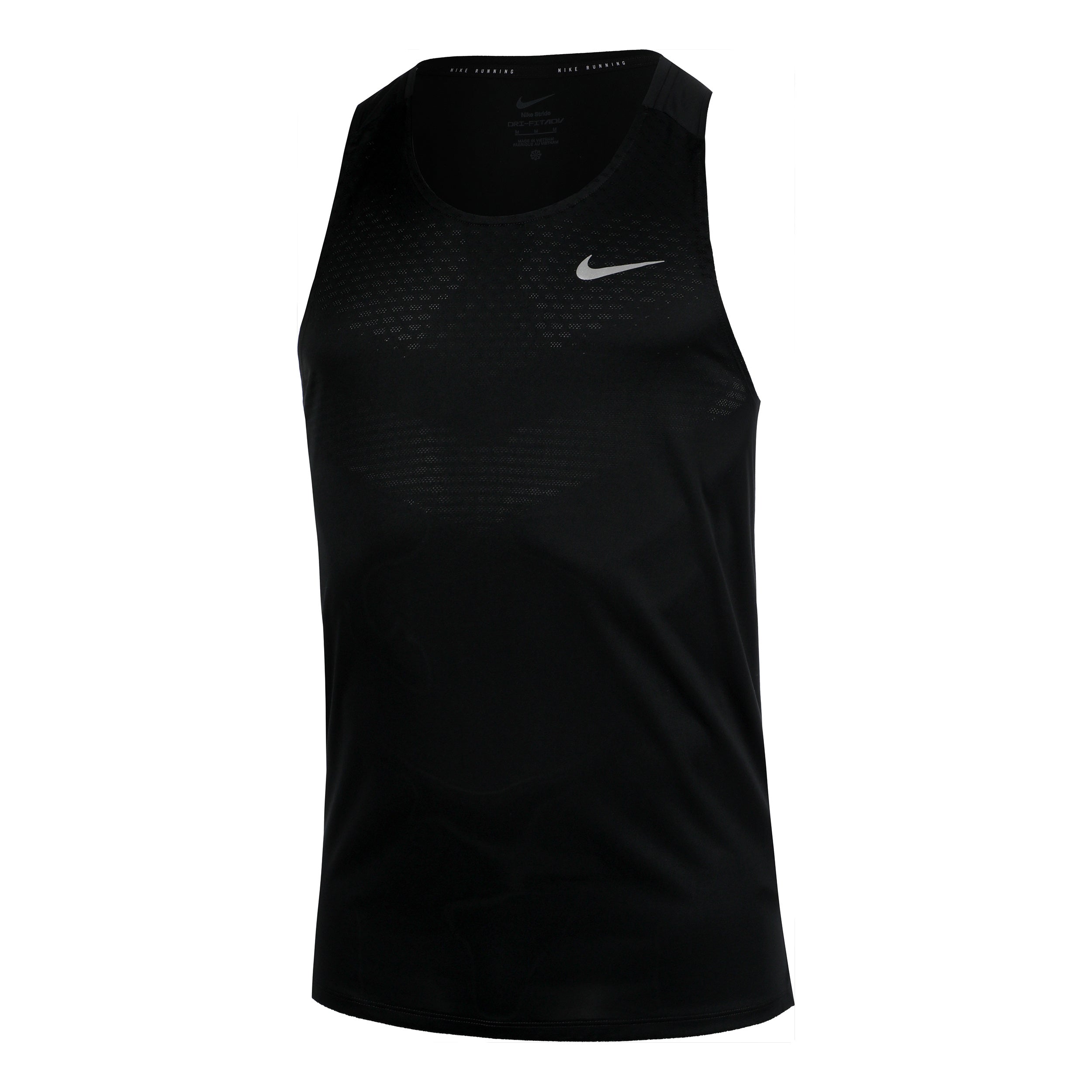 Nike Stride Laufshirt Herren - schwarz