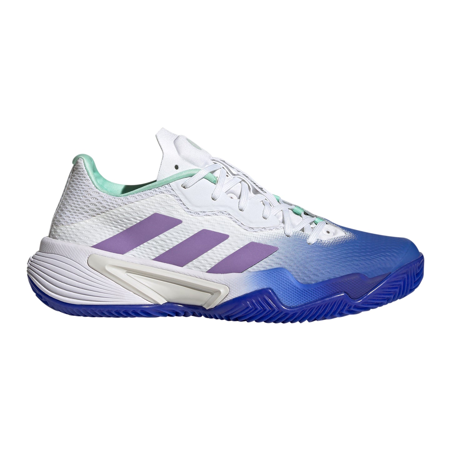 adidas Barricade Sandplatzschuh Damen - weiß, blau
