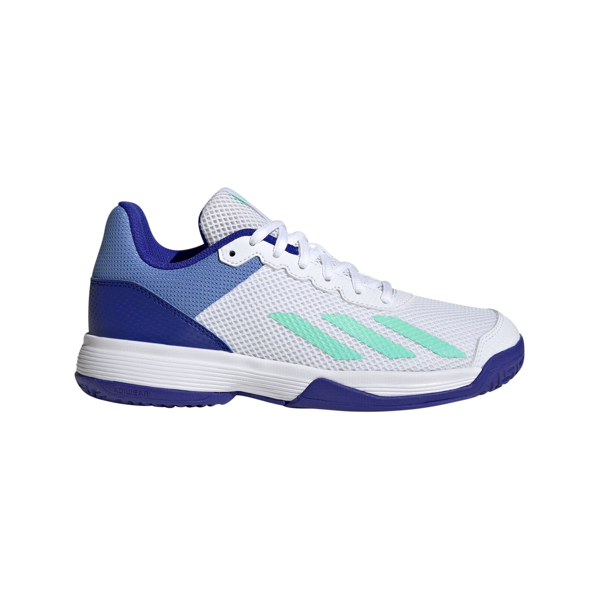 adidas Courtflash Allcourtschuh Kinder - weiß, blau