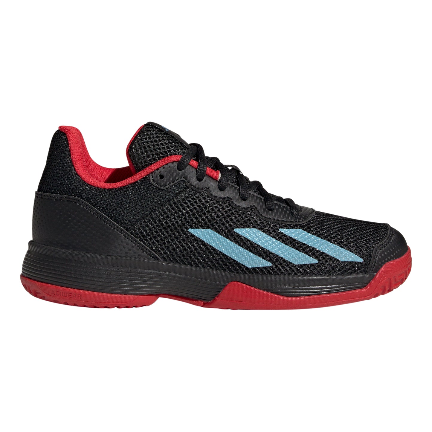 adidas Courtflash All court shoe Kids - black, red