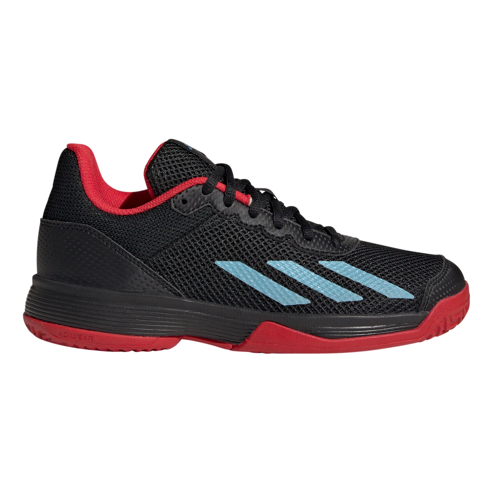 adidas Courtflash All court shoe Kids - black, red