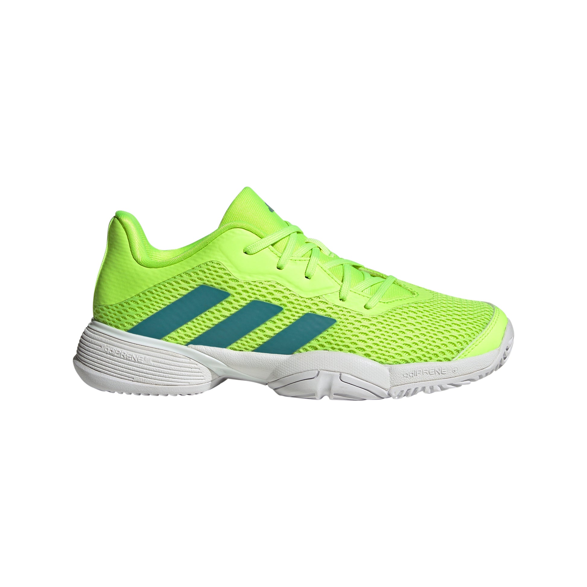 adidas Barricade Allcourtschuh Kinder - neongrün, grau
