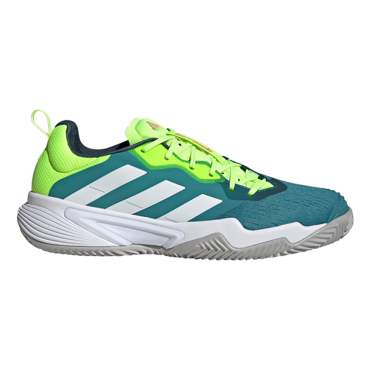 adidas Barricade Sandplatzschuh Herren - petrol, neongrün