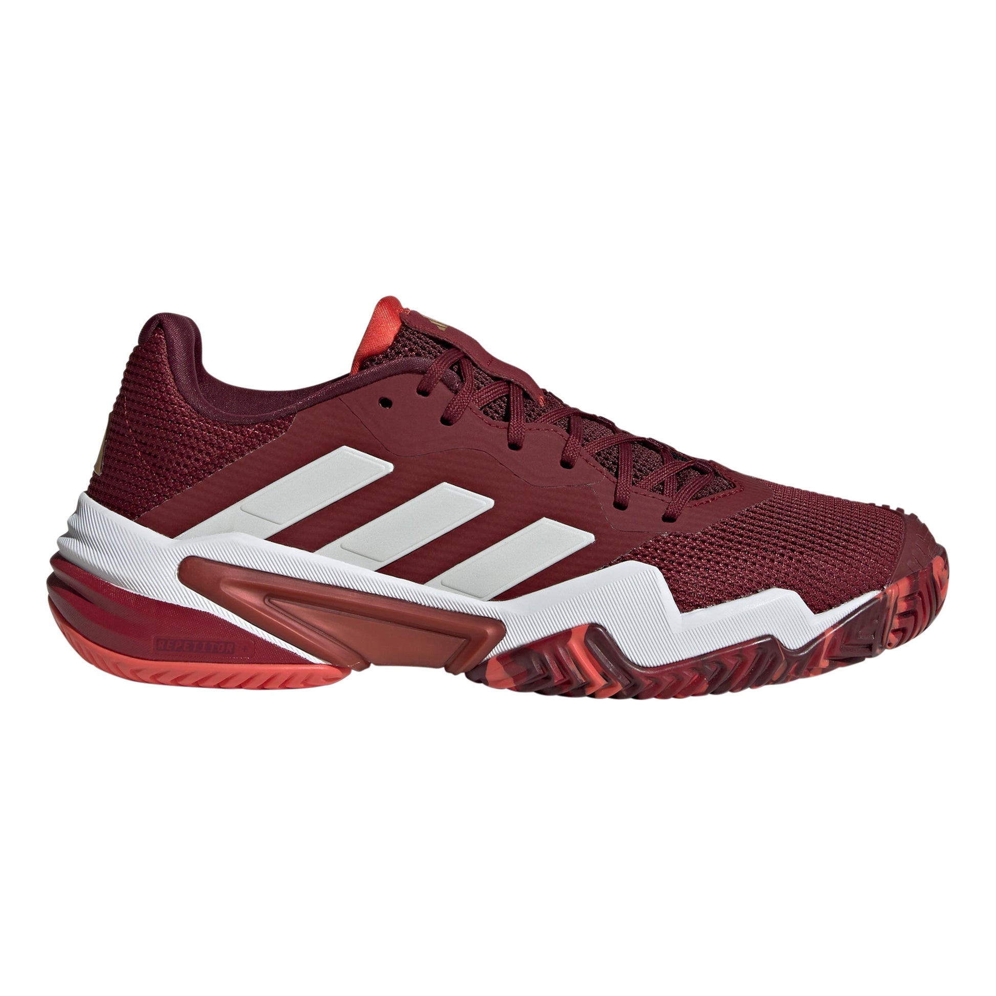 adidas Barricade Allcourtschuh Herren - dunkelrot, weiß