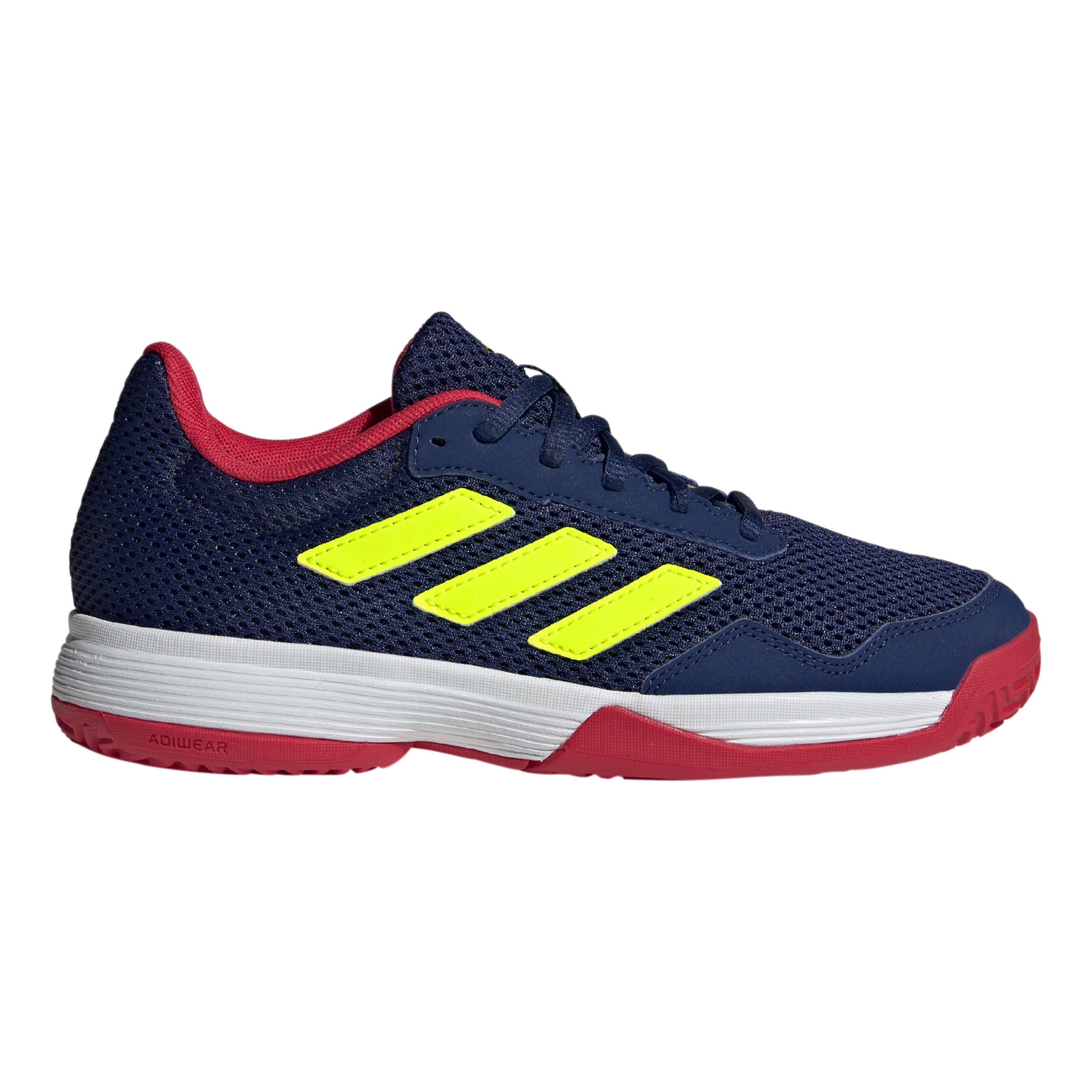 adidas Gamespec Allcourtschuh Kinder - dunkelblau, neongrün