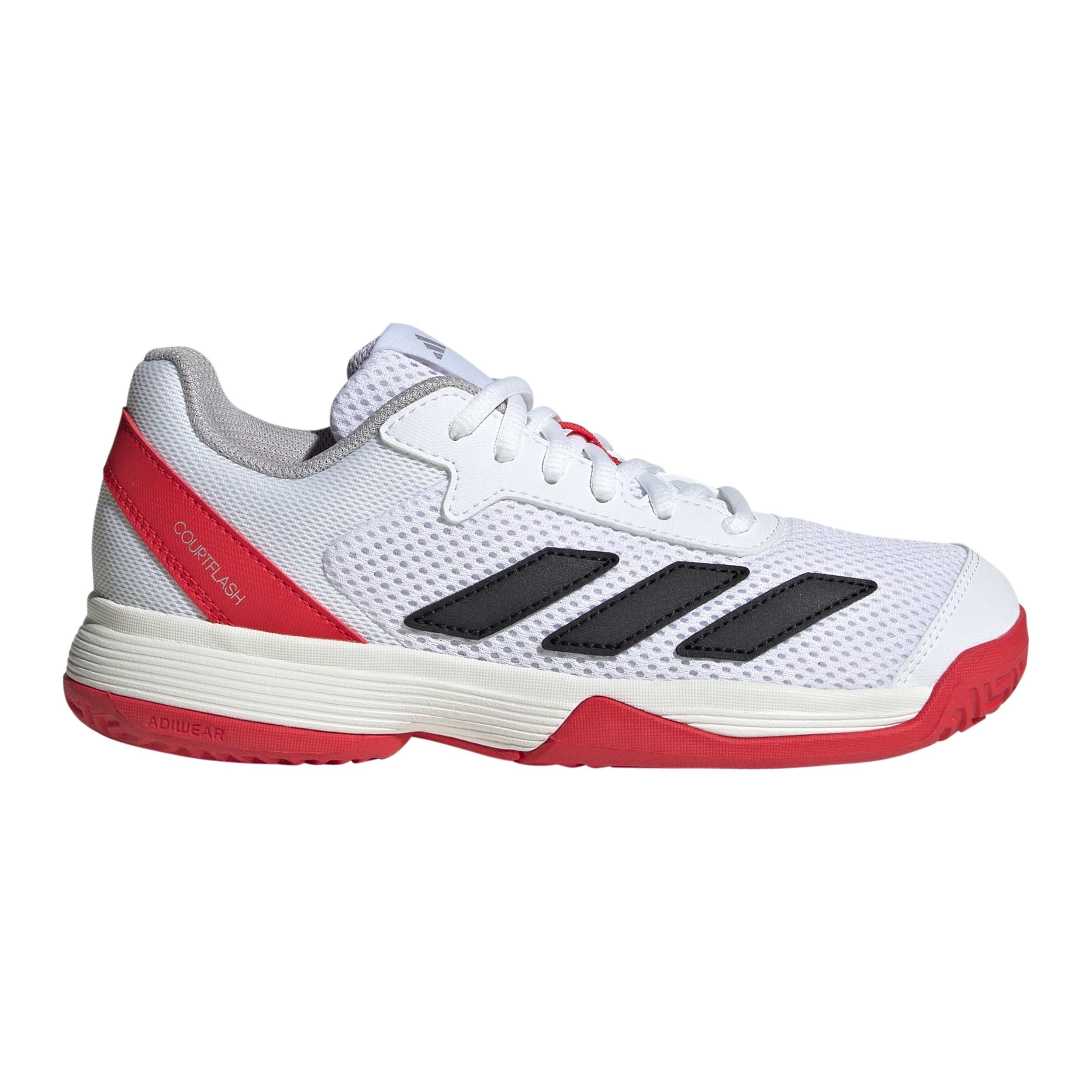 adidas Courtflash All court shoe Kids - white, red
