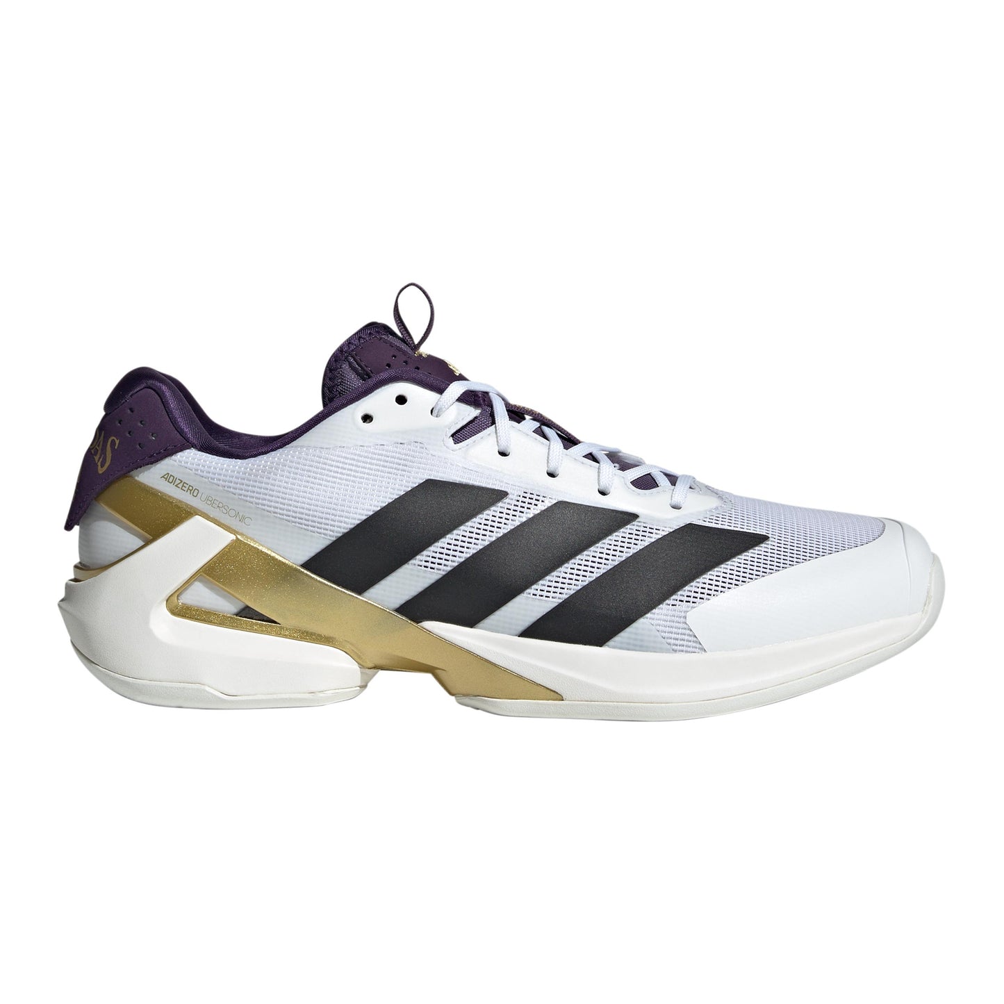 adidas Adizero Ubersonic 5 Allcourtschuh Herren - weißaluminium, gold