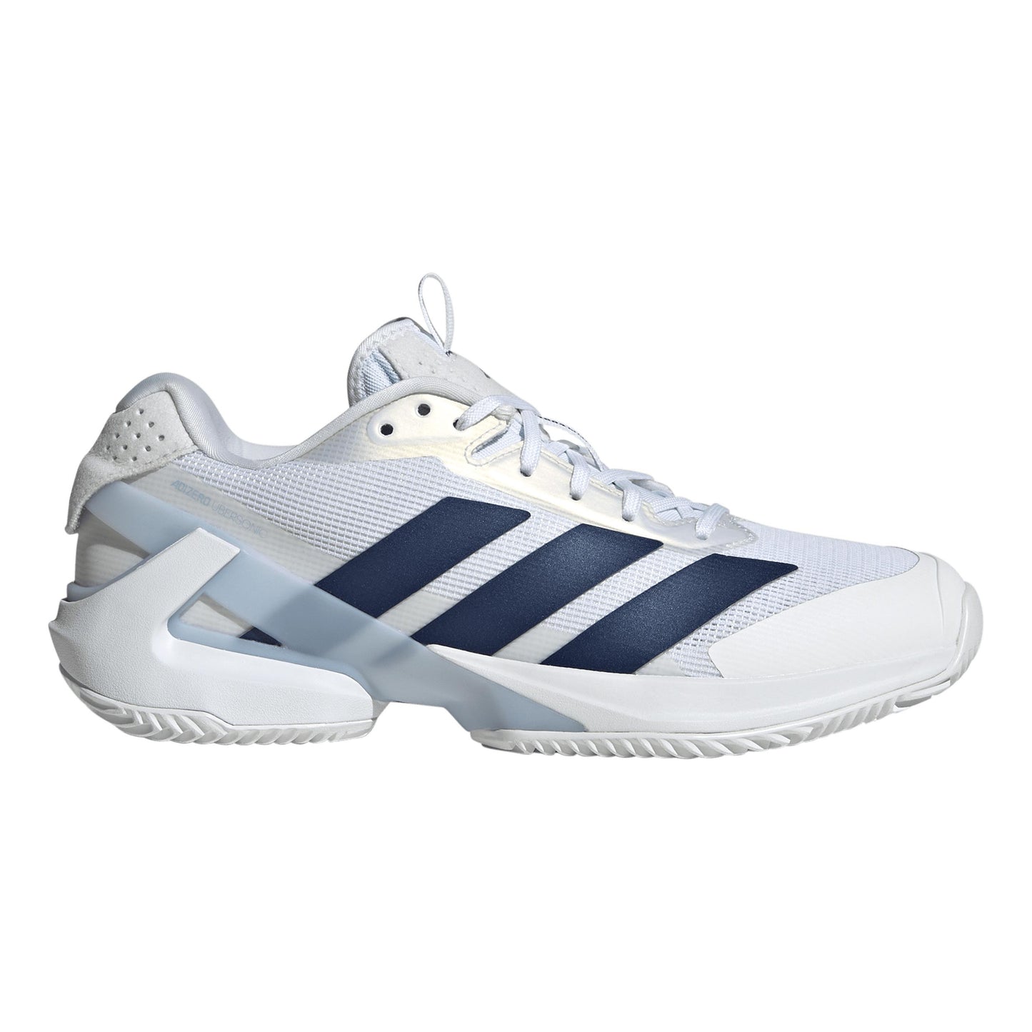 adidas adizero Ubersonic 5 Sandplatzschuh Damen - weiß, dunkelblau