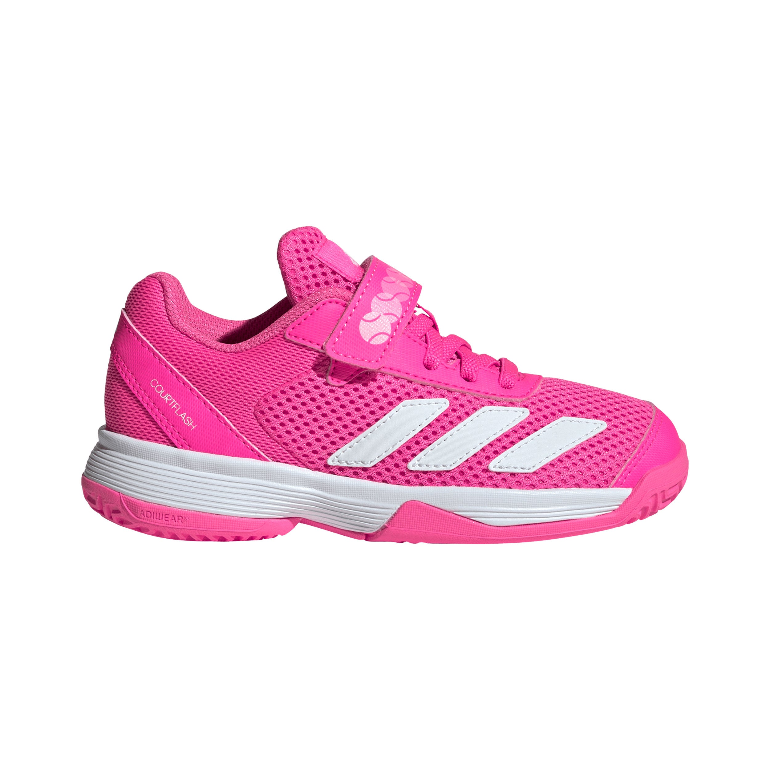 adidas Courtflash CF Clay court shoe Kids - pink, white